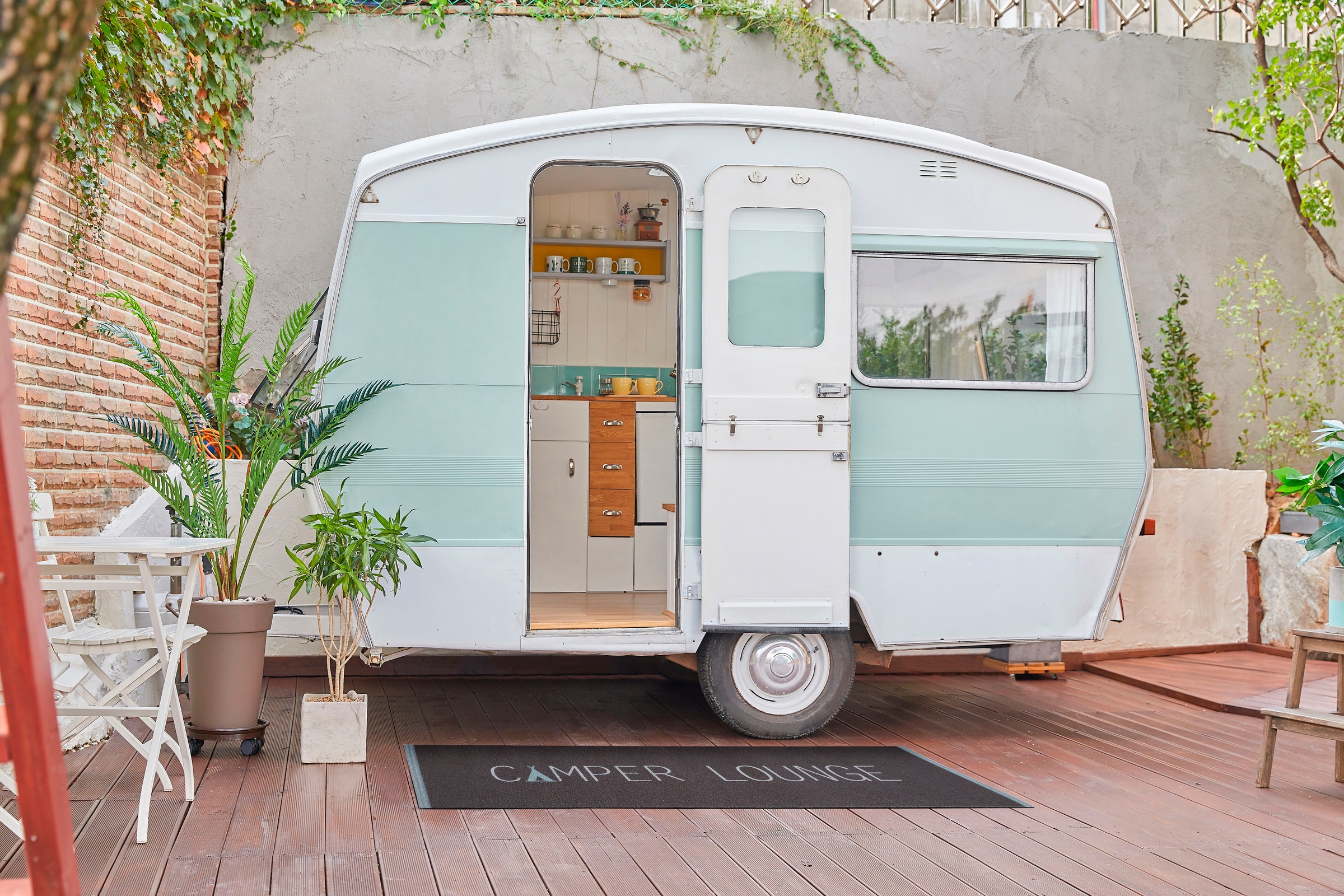 my home Läufer »Camping«, rechteckig, 8,5 mm Höhe, mit Schriftzug, ideal fü günstig online kaufen