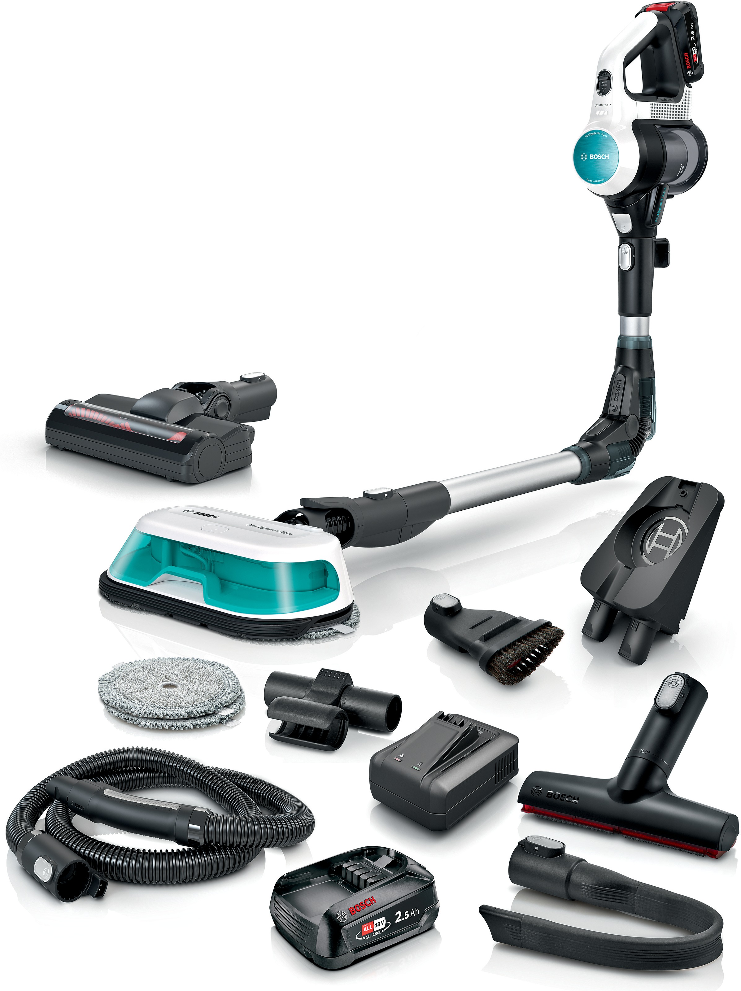 BOSCH Akku-Stielstaubsauger »Unlimited 7 ProHygienic Aqua BSS712XHYG, 2in1 günstig online kaufen