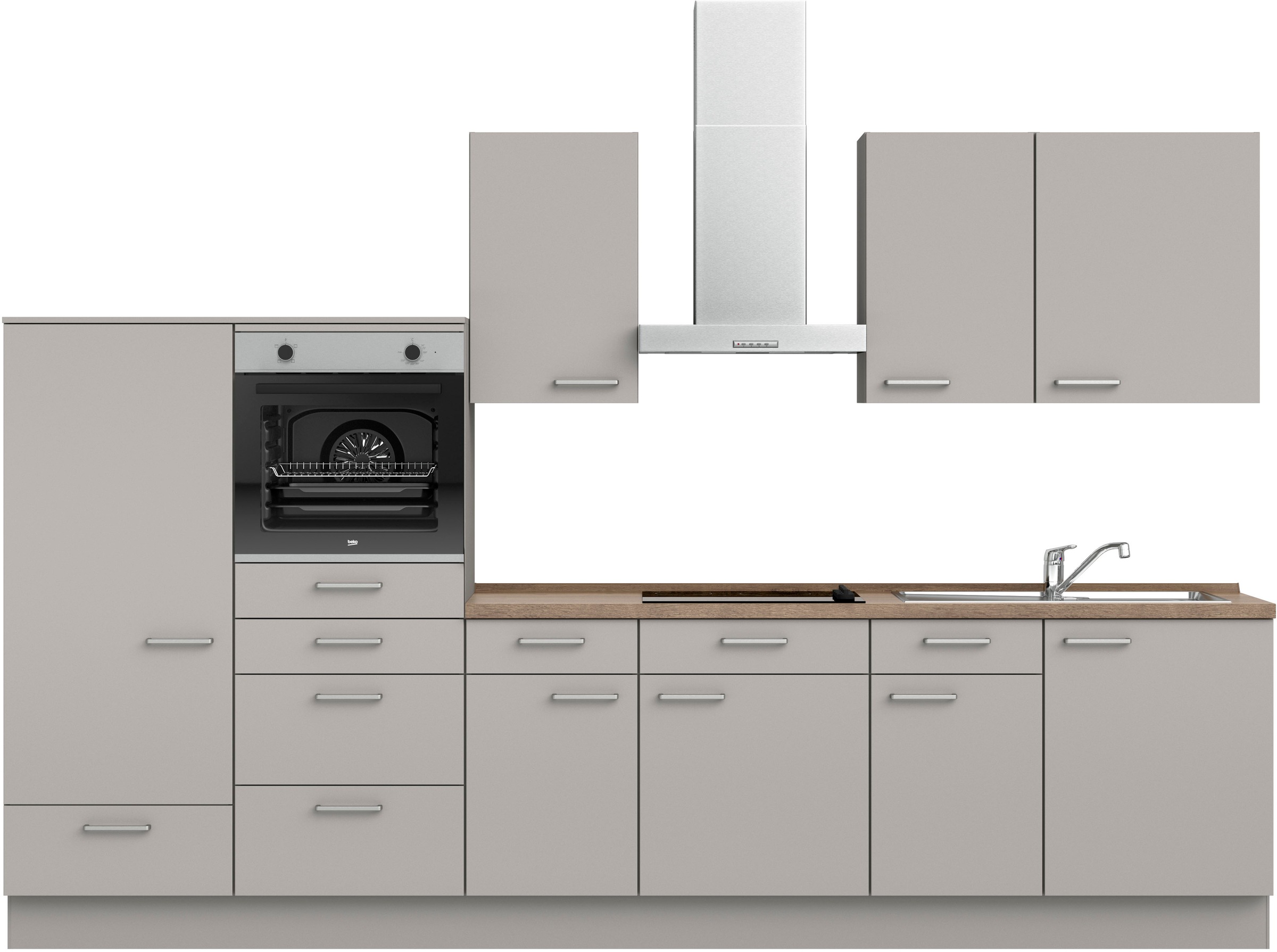 nobilia® Küchenzeile »"Touch I"« vormontiert, Ausrichtung wählbar, Breite 3 günstig online kaufen