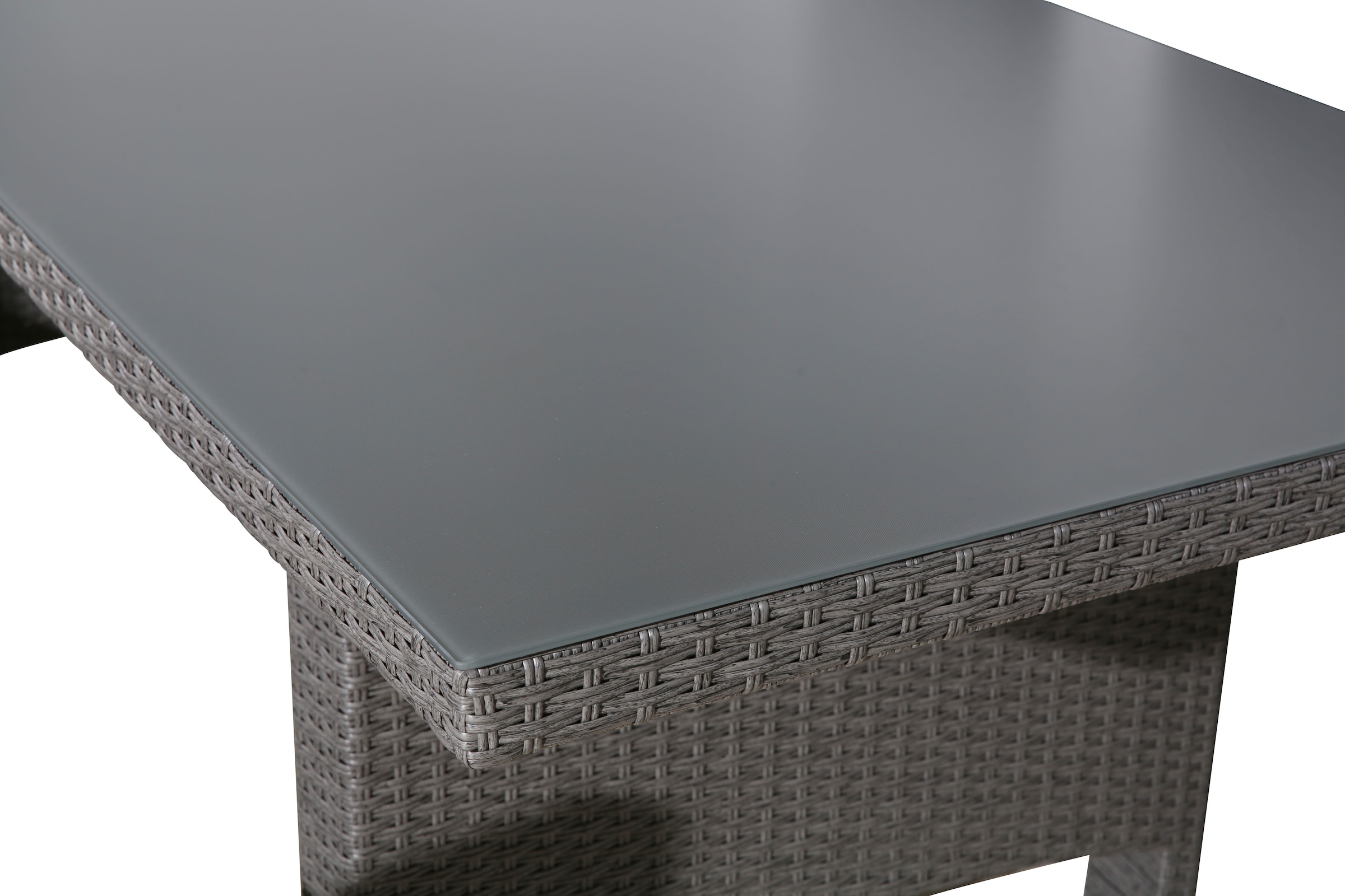 KONIFERA Garten-Essgruppe »»Newcastle«« Set, 8 Sessel, Rückenlehne verstellbar, Tisch 100x230x75 cm, inkl. Auflagen, 17 Stk. tlg. Aluminium/Polyrattan