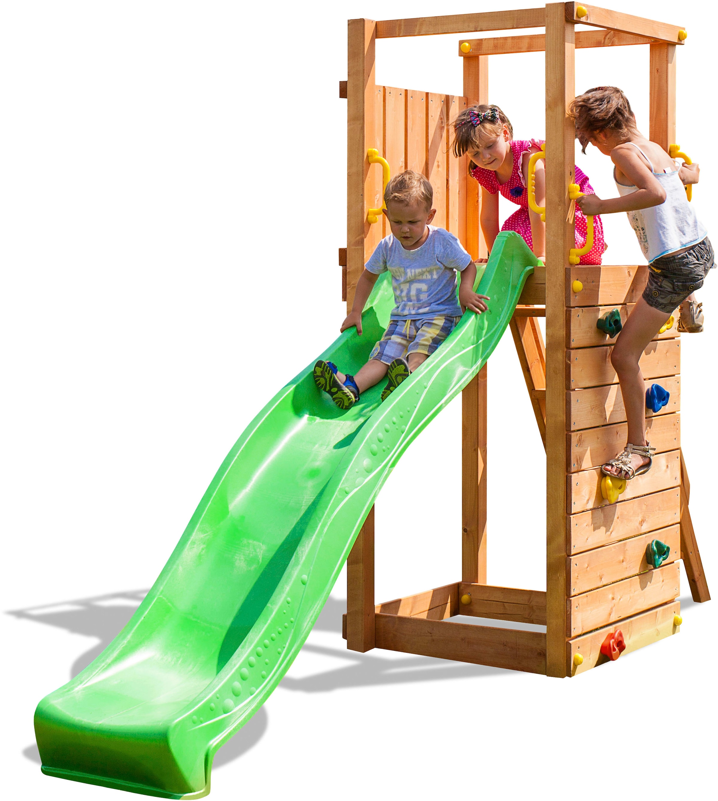 FUNGOO Spielturm »TIPTOP«, mit Rutsche & Kletterwand