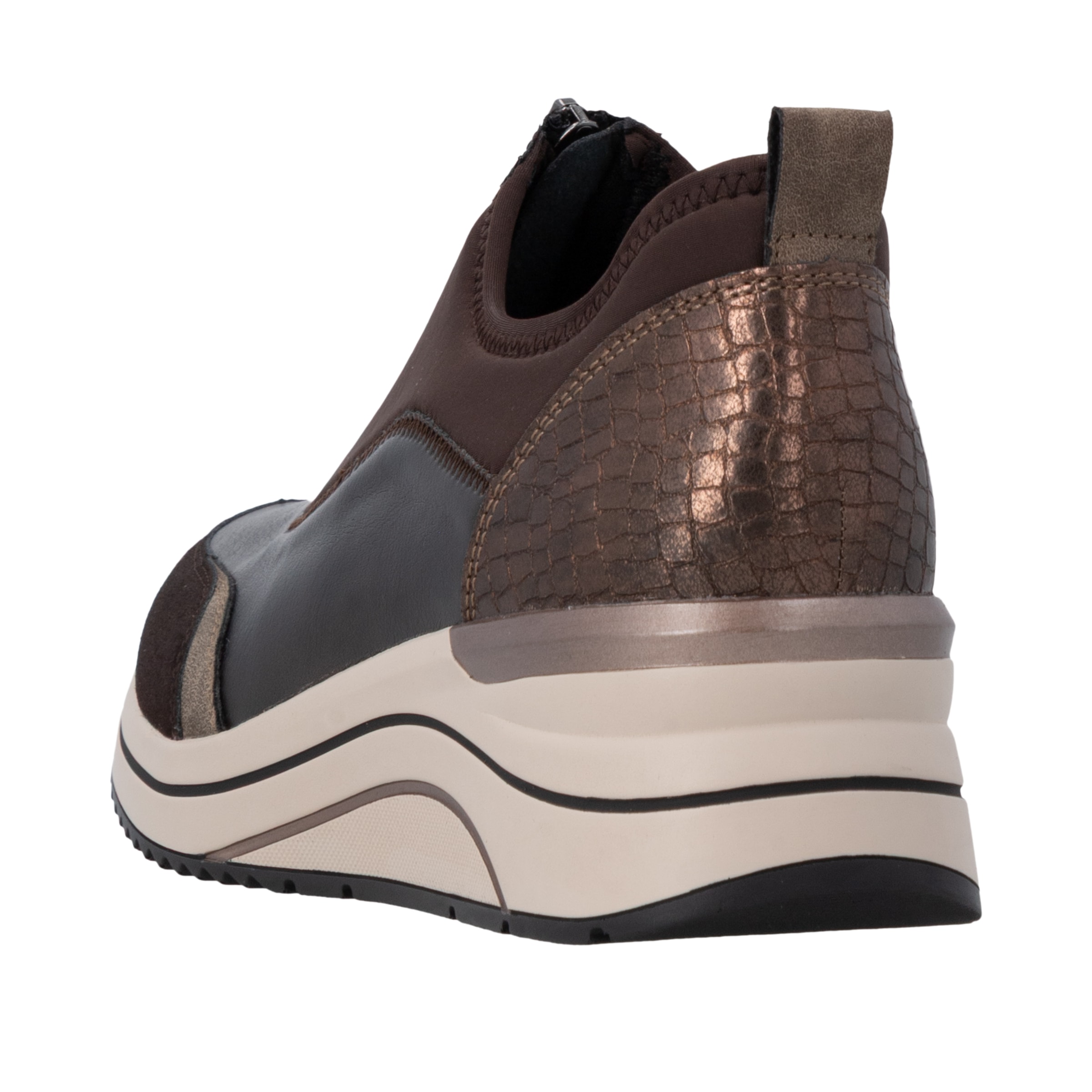 Remonte Slip-On Sneaker  Freizeitschuh, Halbschuh, Schlupfschuh mit Front-Reißverschluss