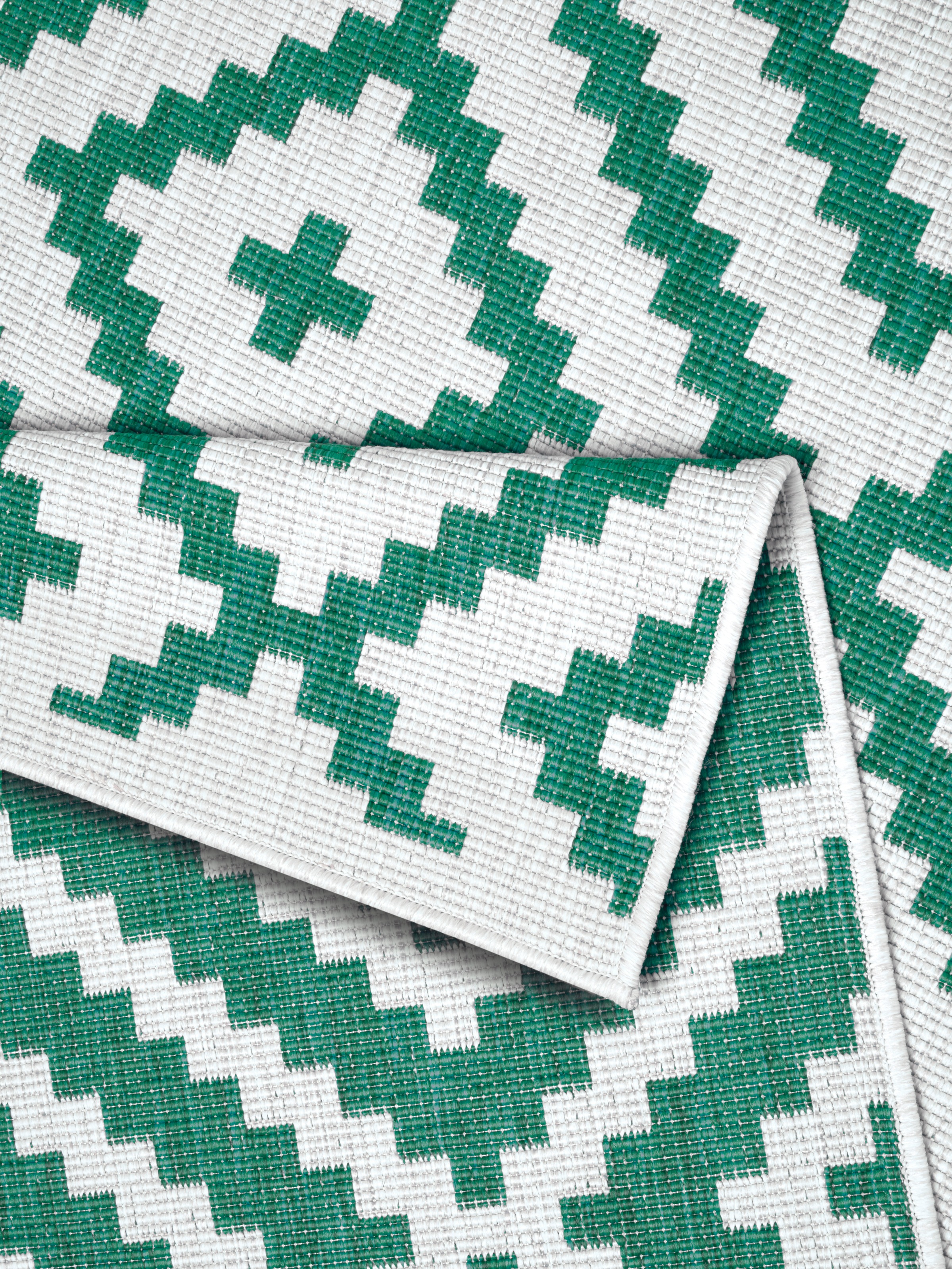 my home Teppich »Ronda Wendeteppich«, rechteckig, 5 mm Höhe, Sisal-Optik, Flachgewebe, In- und Outdoor, geometrisches Boho Design