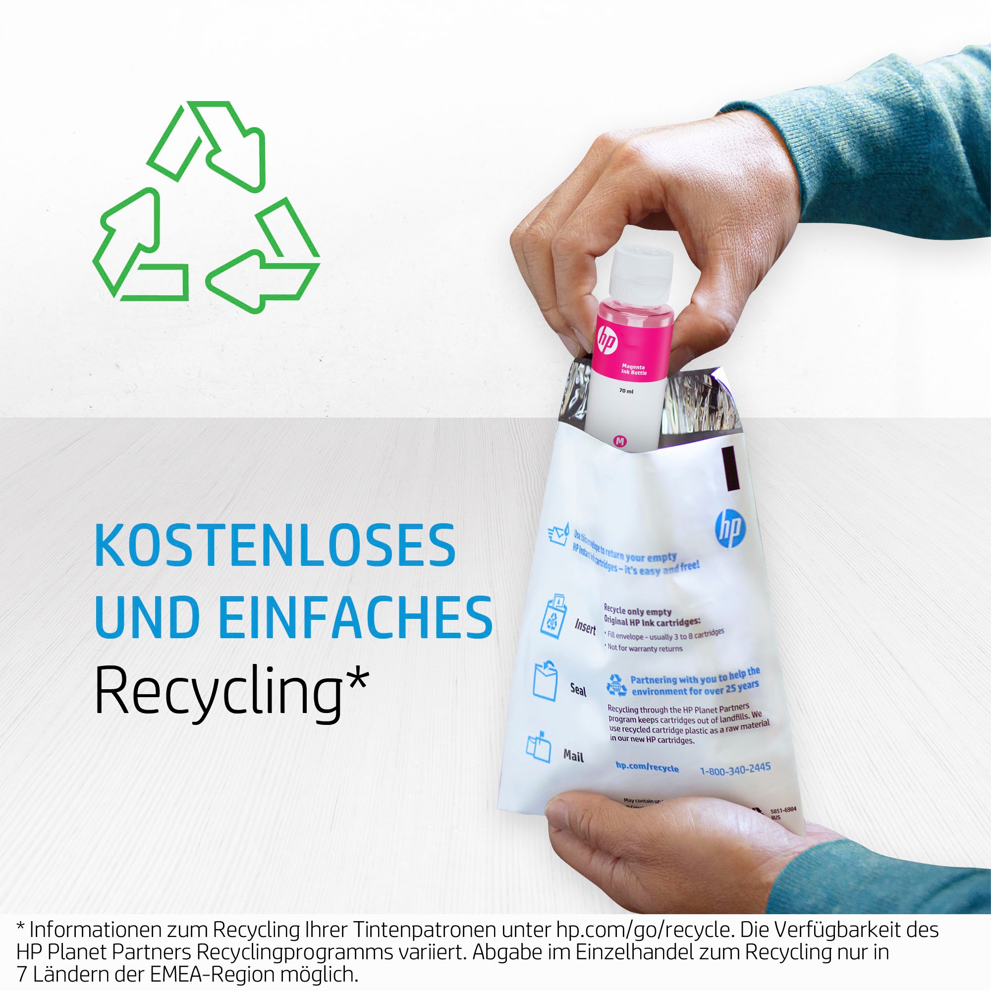 HP Nachfülltinte »HP original Tintenflasche 31 Cyan , 70 ml« für HP 1 Stk. tlg.