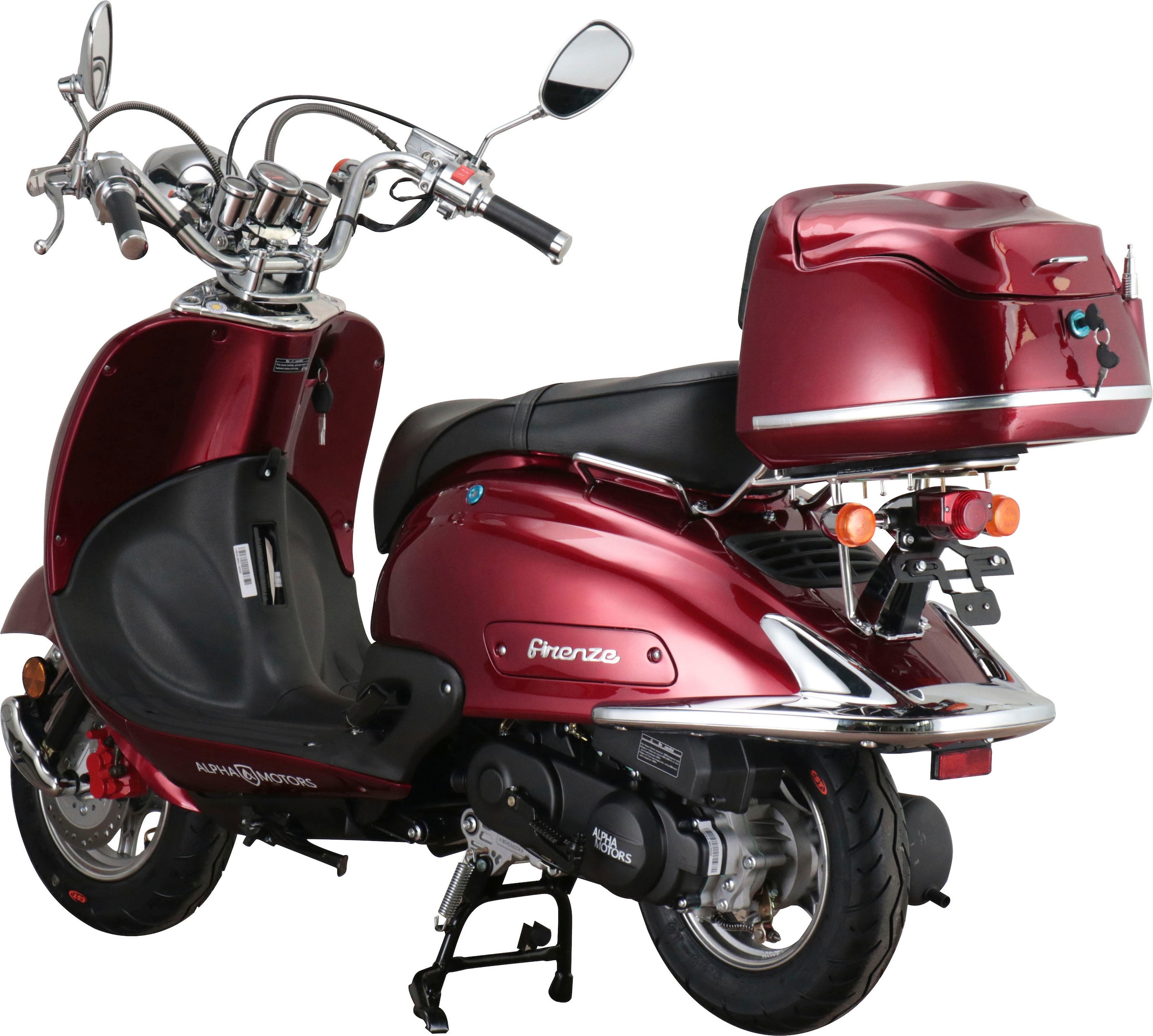 Alpha Motors Motorroller »Retro Firenze« 50 cm³ 25 km/h Euro 5 2,72 mit Topcase,  mit Lenkerschloss, im Retro-Look