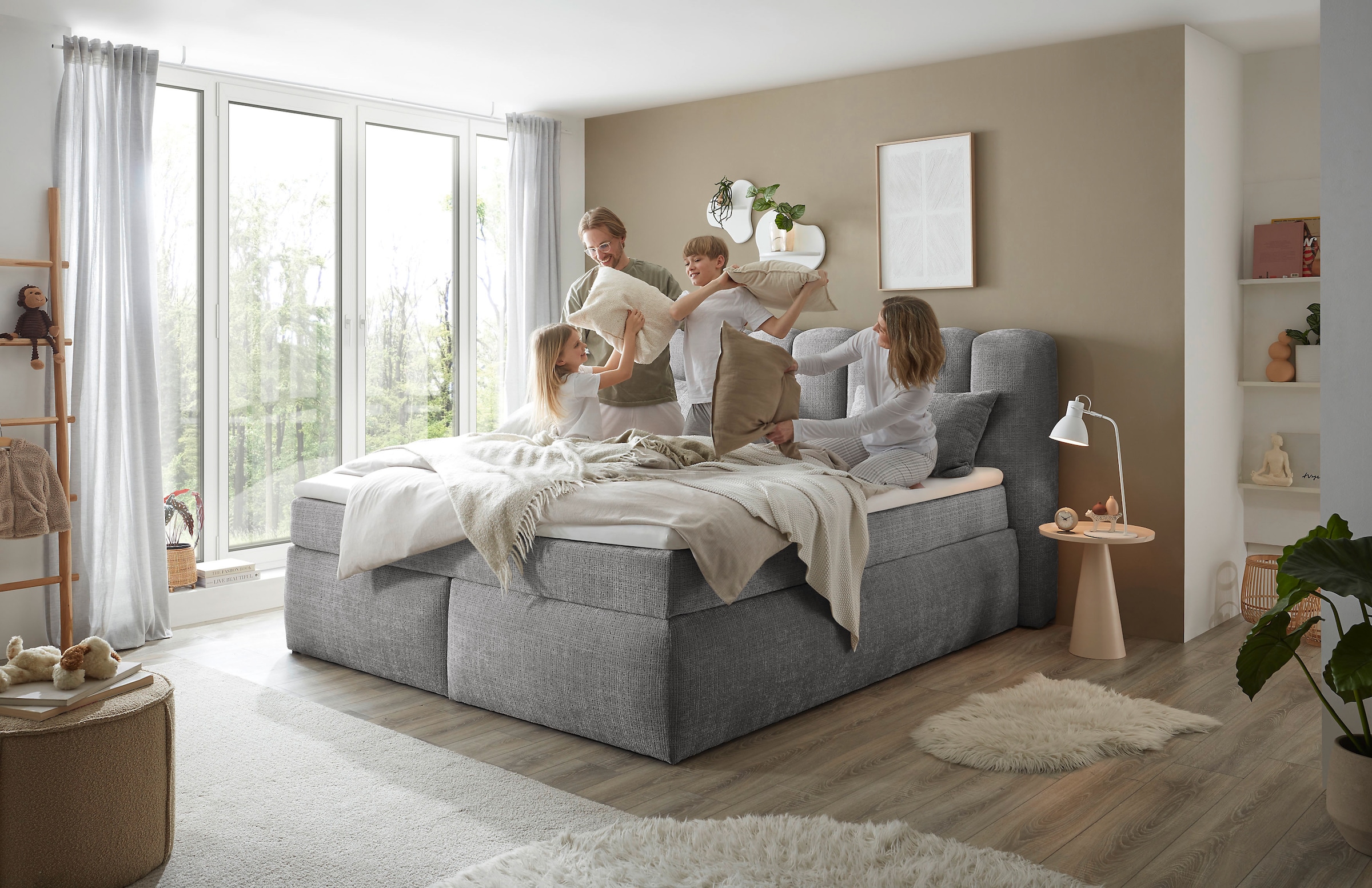 ED EXCITING DESIGN Boxspringbett »Gibsons in der Größe 200x220cm, Überlänge« erhältlich in verschiedenen Farben