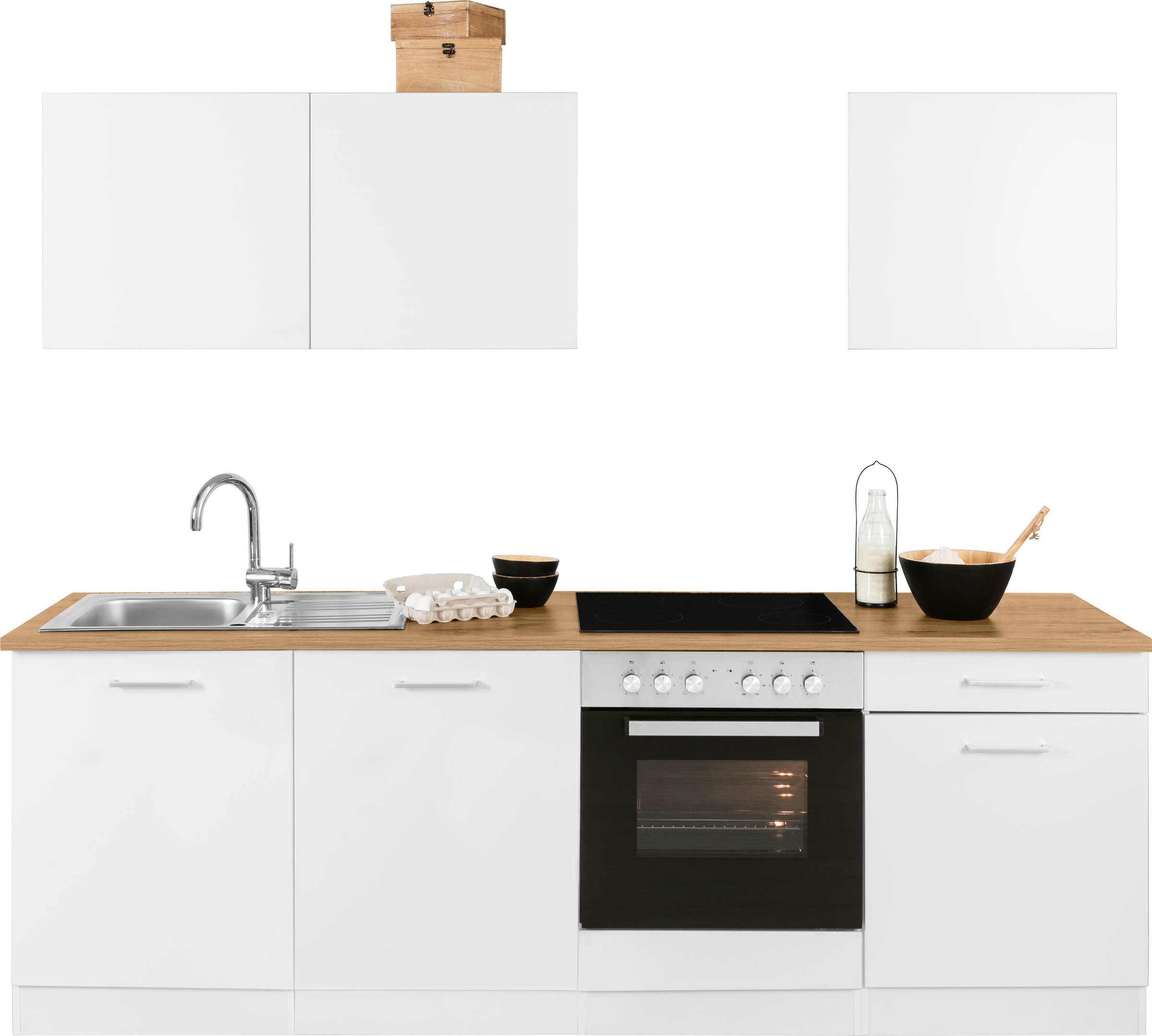 KOCHSTATION Küchenzeile »KS-Kehl«, ohne E-Geräte, Breite 240 cm