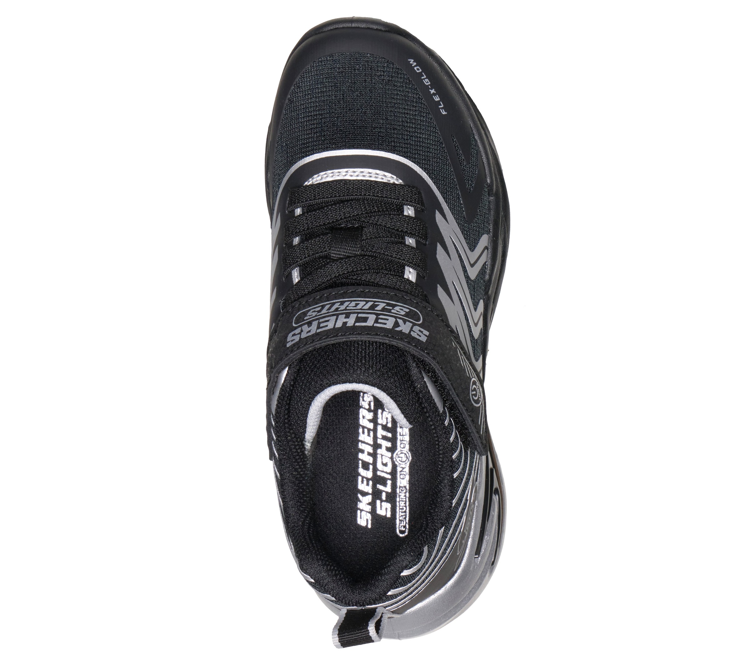 Skechers Sneaker »FLEX-GLOW ULTRA Blinkschuh«  Klettschuh mit Klettverschluss, Größenschablone zum Download