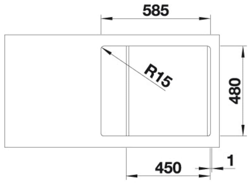 Blanco Edelstahlspüle »LEMIS 45 S-IF Mini« 1 Stk. tlg. zum wechselseitigen Einbau geeignet