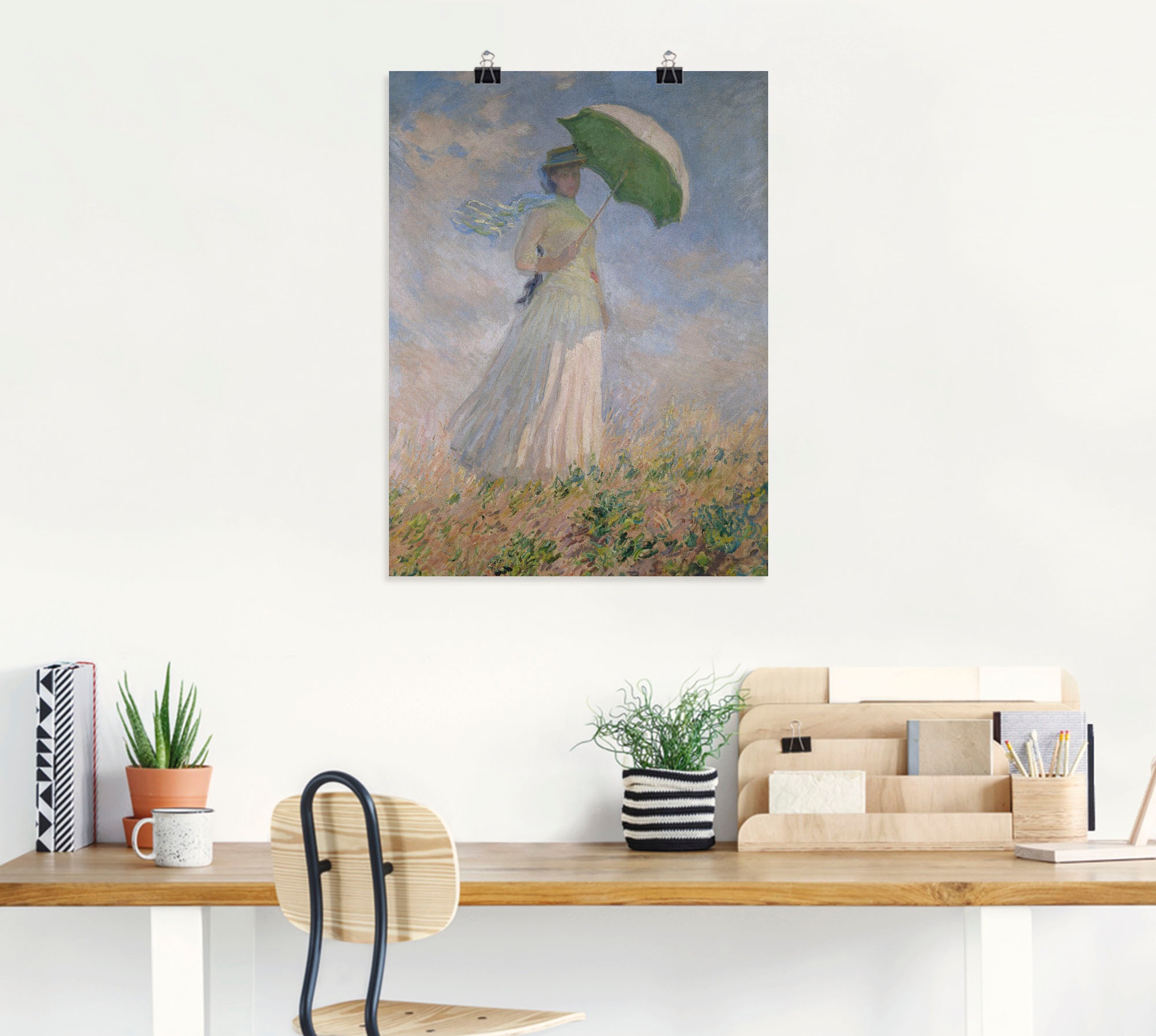 Artland Kunstdruck »Frau mit Sonnenschirm, Susanne Hoschedé«, Frau, (1 St.) günstig online kaufen