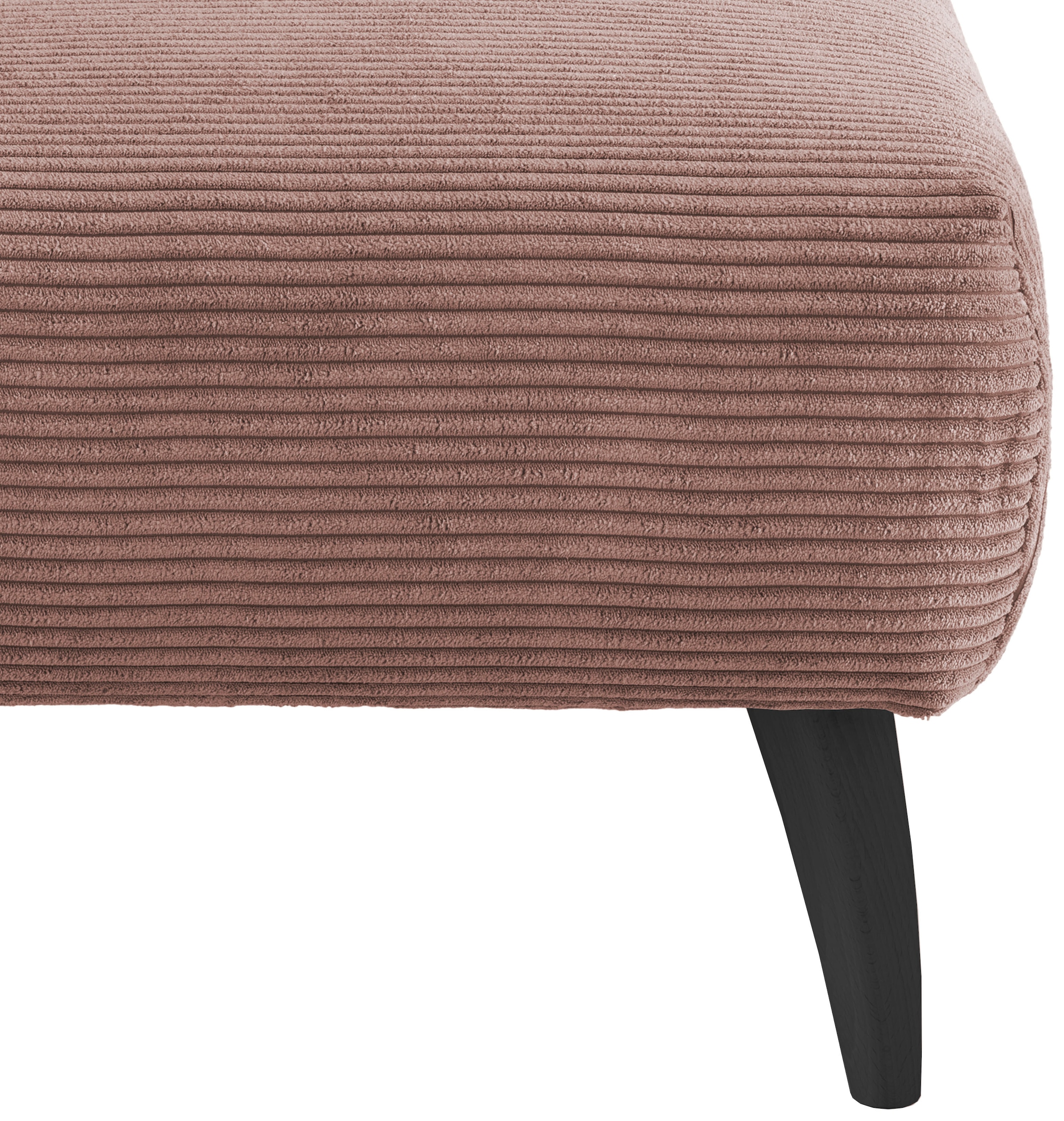 INOSIGN Polsterhocker »Colori« Holzfußfarbe wählbar, verschiedene Stoffe, hochwertige Stoffqualität