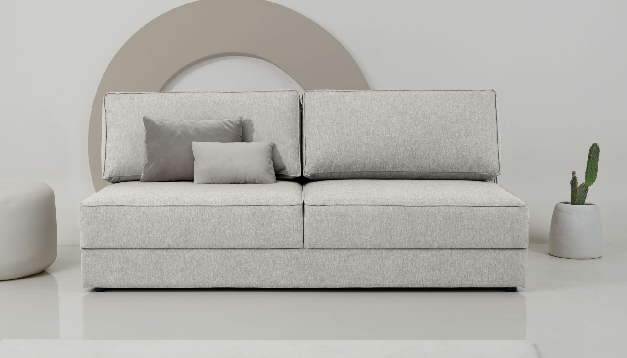 INOSIGN Schlafsofa »Simonton 3-Sitzer, Breite 202 cm«, Liegefläche 202x146 cm, inkl. Bettkasten, weicher Struktur-Stoff