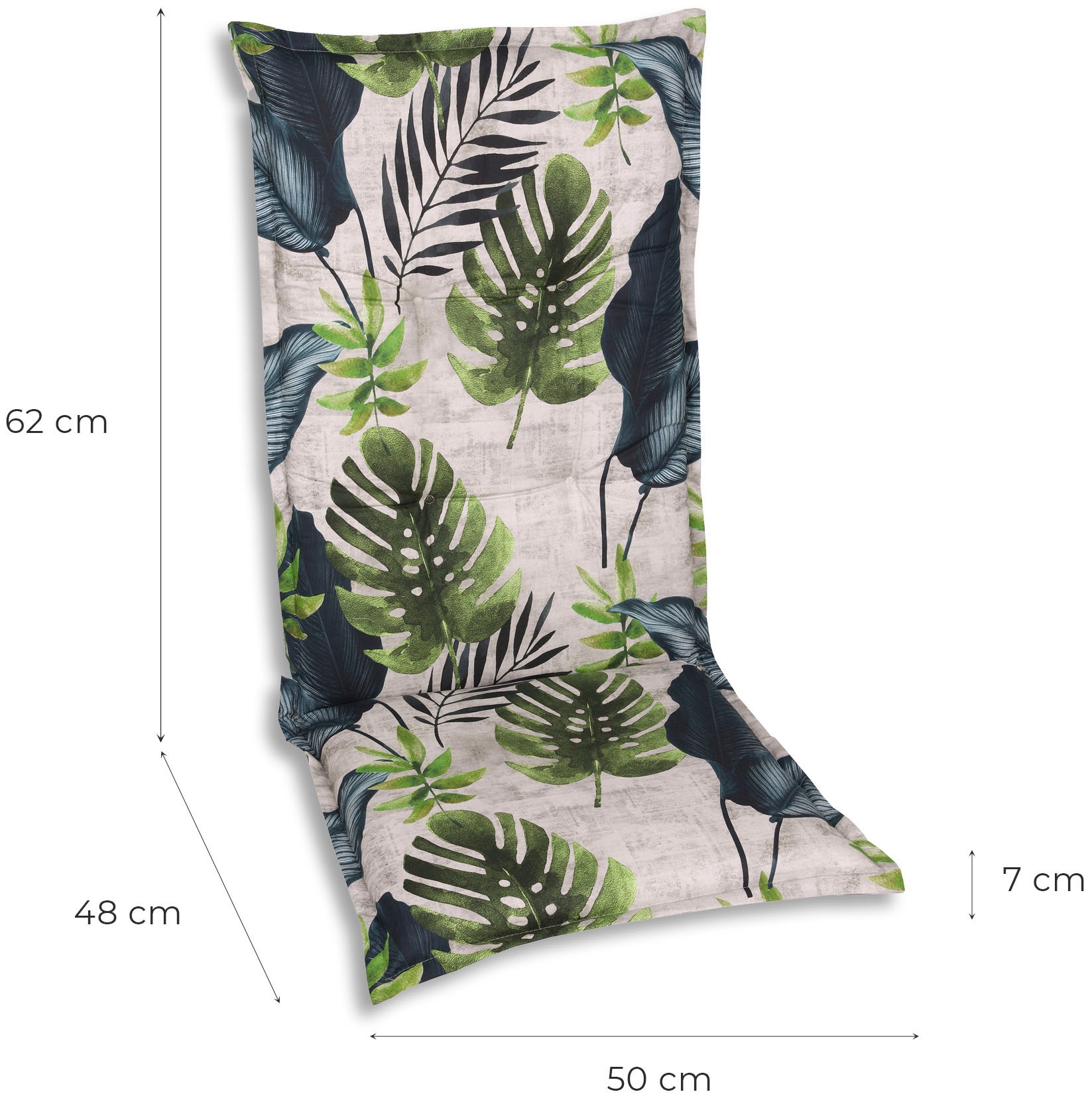GO-DE Sesselauflage 2er Set, 108 x 50 cm, mittel