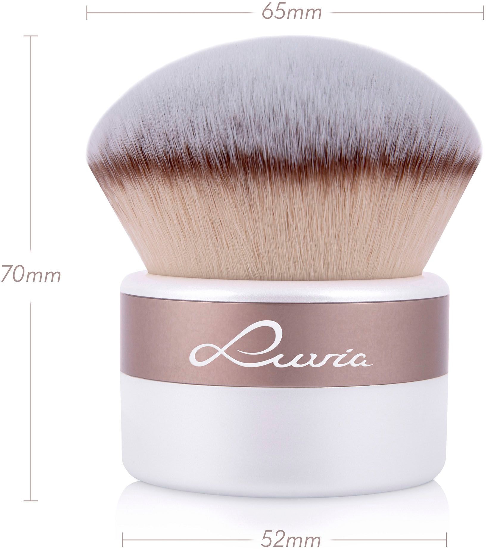 Luvia Cosmetics Kabuki-Pinsel, Puderpinsel aus Nurai-Pinselhaar, weiche und natürliche Übergänge.