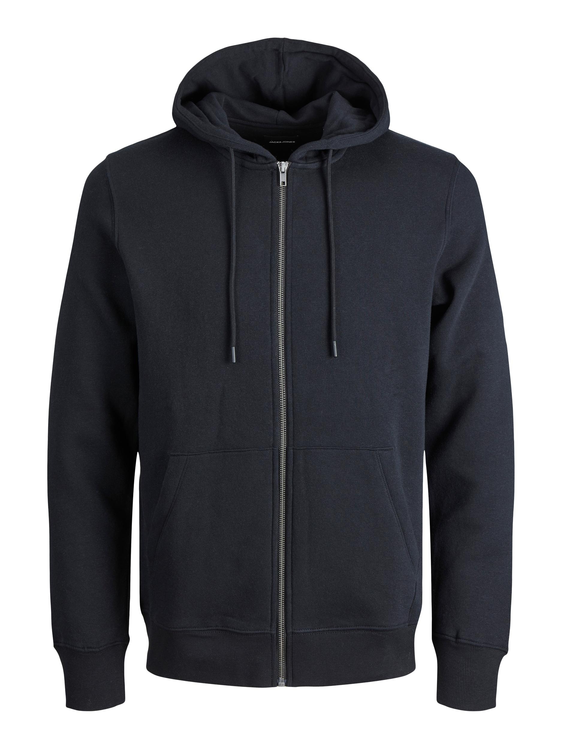 Jack & Jones PlusSize Kapuzensweatjacke »JJEBRADLEY mit Kapuze und weichem Innenmaterial«, unifarben, modisch, relaxed fit, Materialmix
