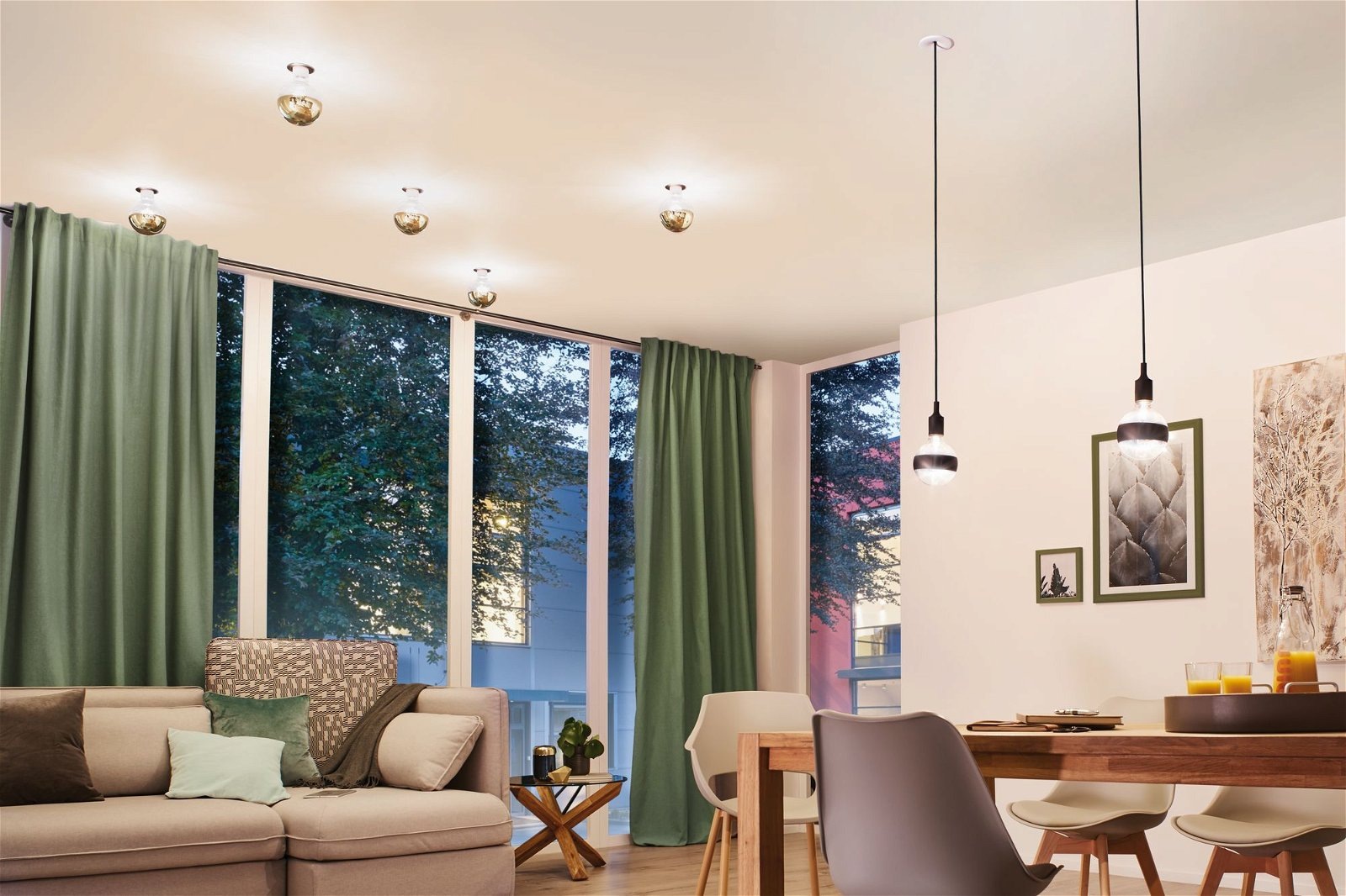 Paulmann LED-Leuchtmittel »G125 Ringspiegel 640lm 2700K 6,5W 230V schwarz matt«, 1 St., Warmweiß