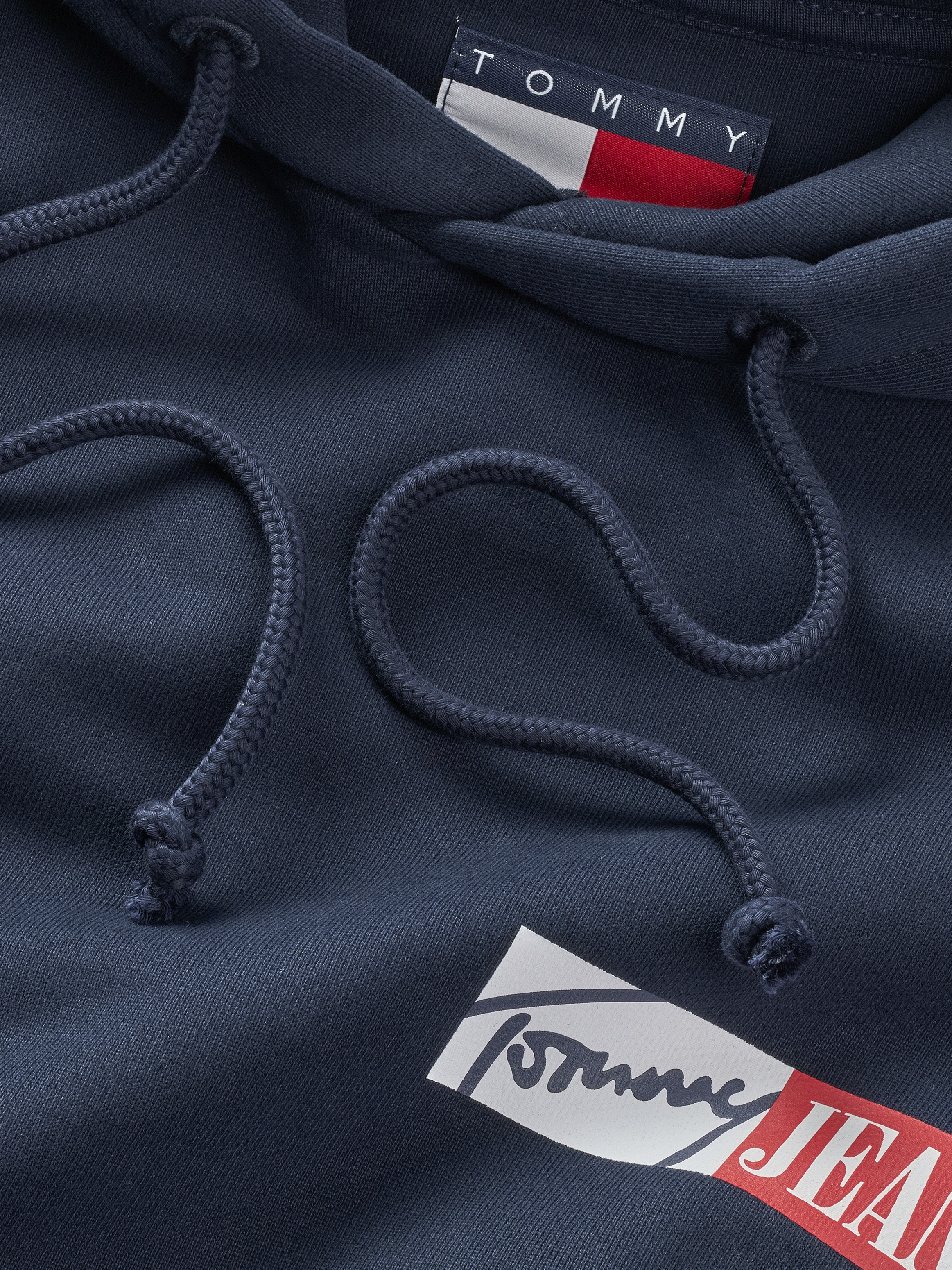 Tommy Jeans Plus Hoodie »TJM REG ENTRY GRAPHIC HOODIE EXT« in Großen Größen, Logodruck, Kängurutasche