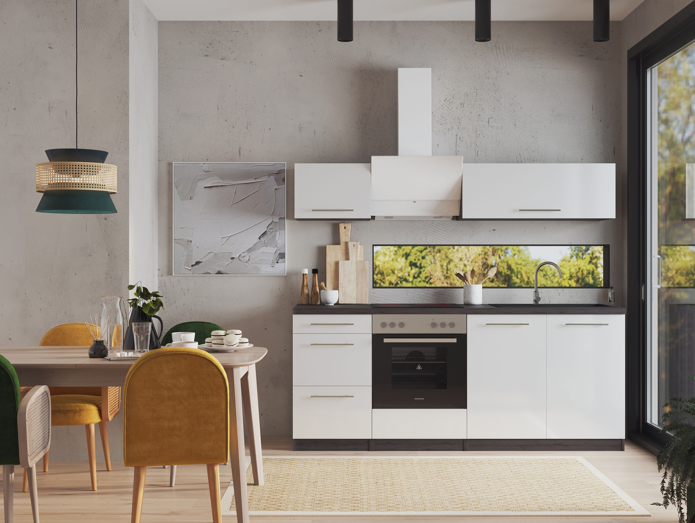 RESPEKTA Küche »Amanda« Breite 210 cm, mit Soft-Close, exklusiver Konfigura günstig online kaufen