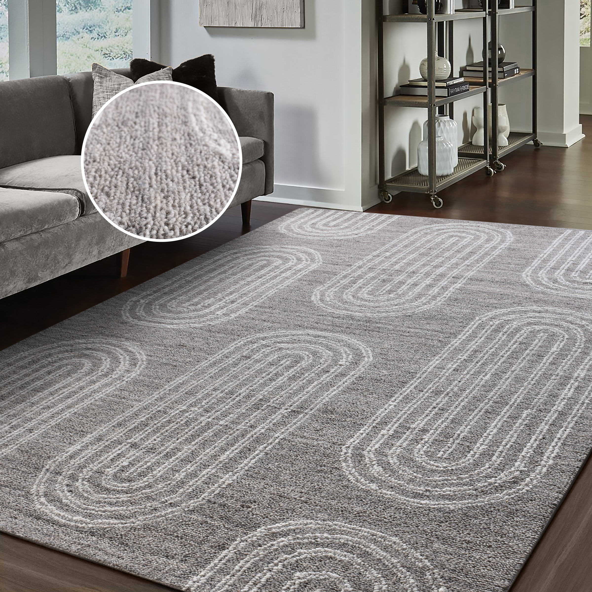 my home Wollteppich »Boras«, rechteckig, 11 mm Höhe, handgearbeitete Teppic günstig online kaufen