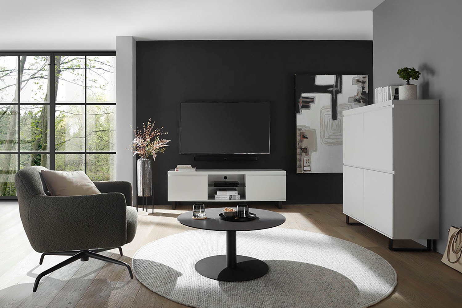 MCA furniture Highboard »AUSTIN Highboard«, Türen mit Dämpfung