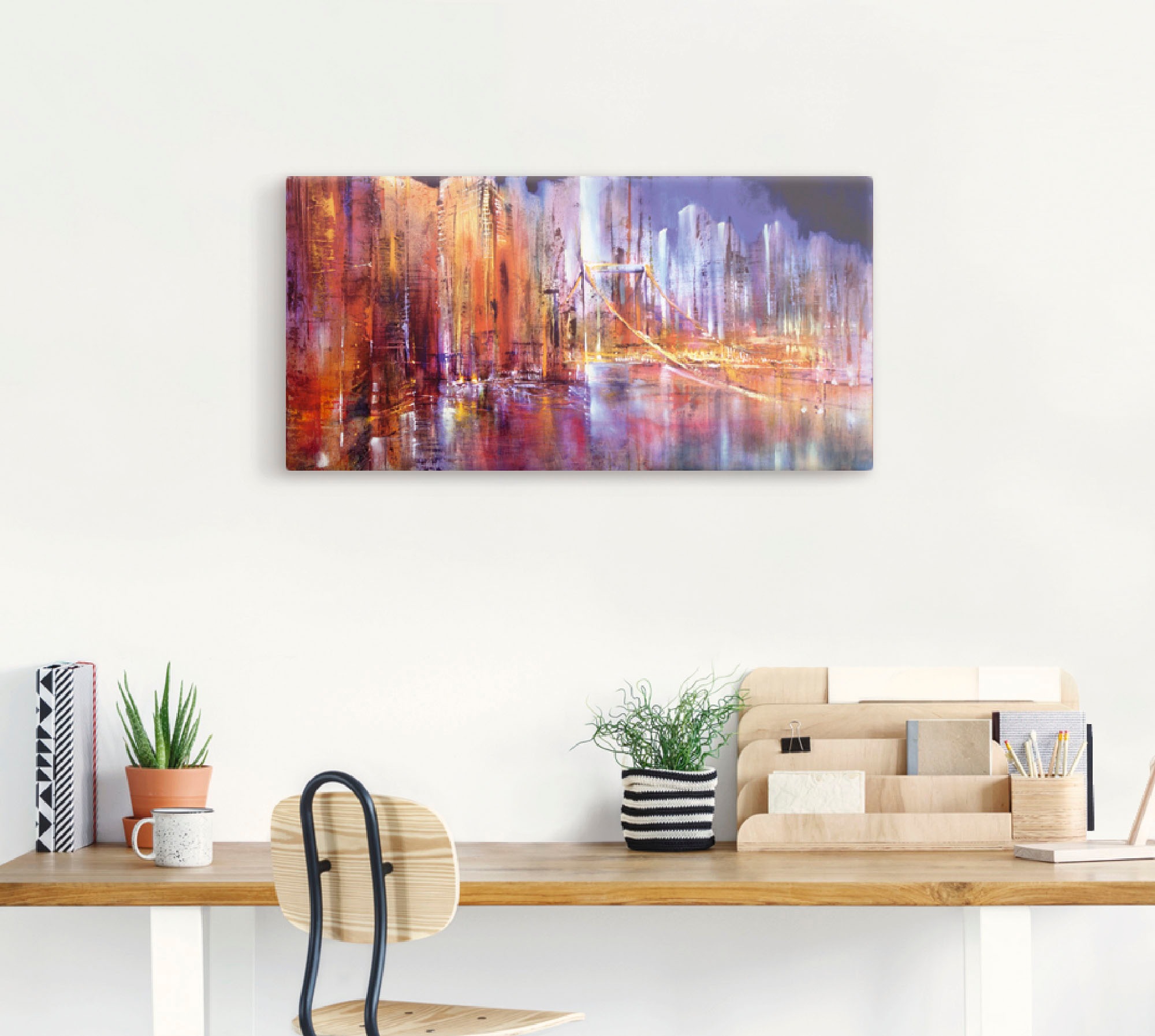 Artland Leinwandbild »Stadtansicht II« Brücken 1 Stk. tlg. auf Keilrahmen g günstig online kaufen