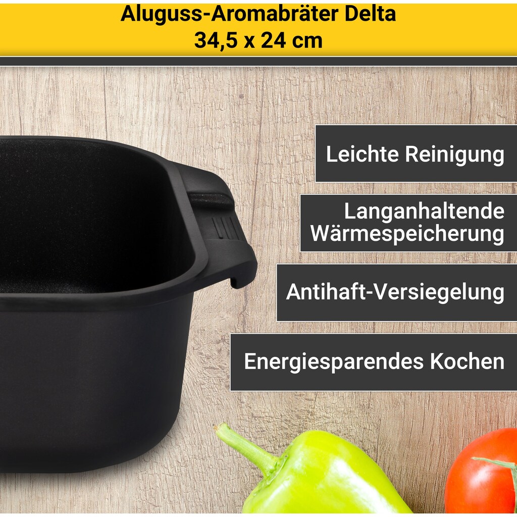 Krüger Bräter »Delta«, Aluminiumguss, (1 tlg.)