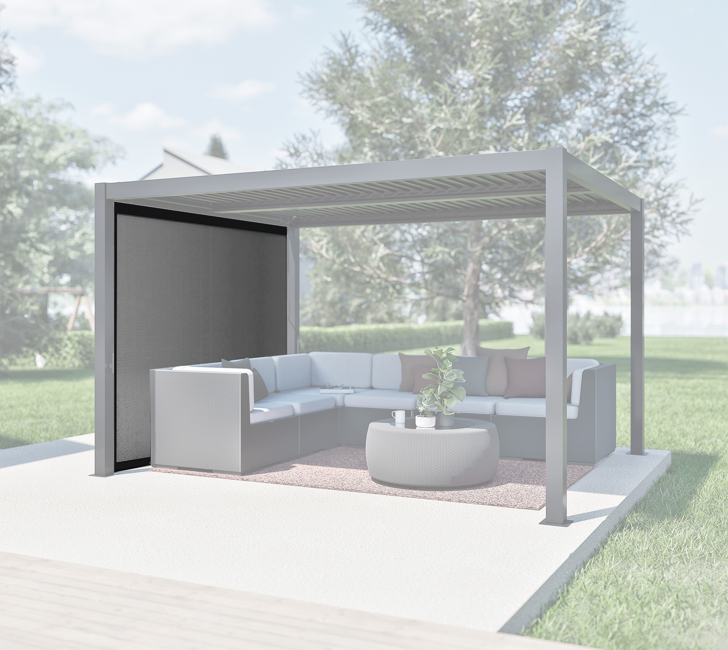 Sojag Pavillonseitenteil »Hana Seitenteil 13 Grau« Zubehör für Pavillon Hana 1013