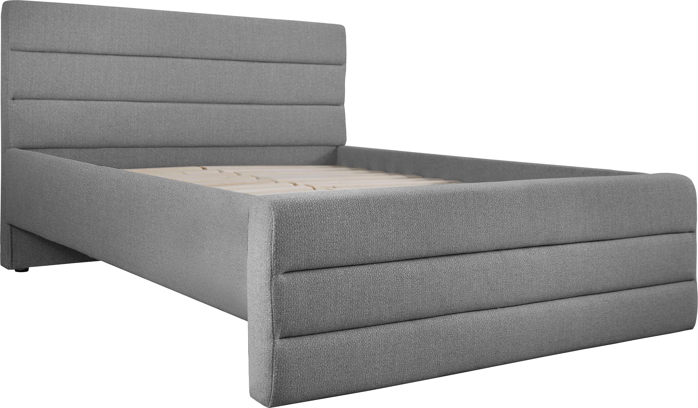 OTTO products Polsterbett »Merrit«, Quernaht im Kopf- und Fußteil, in 5 Breiten, auch in 220 cm Länge