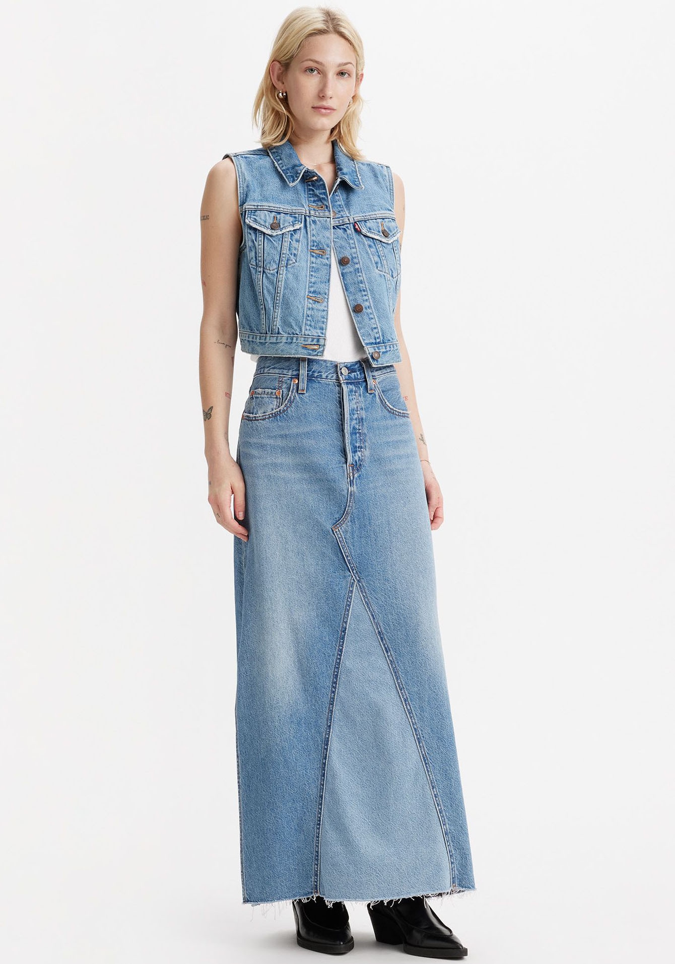 Levi's® Jeansrock »ICONIC LONG SKIRT«, im Five-Pocket Style