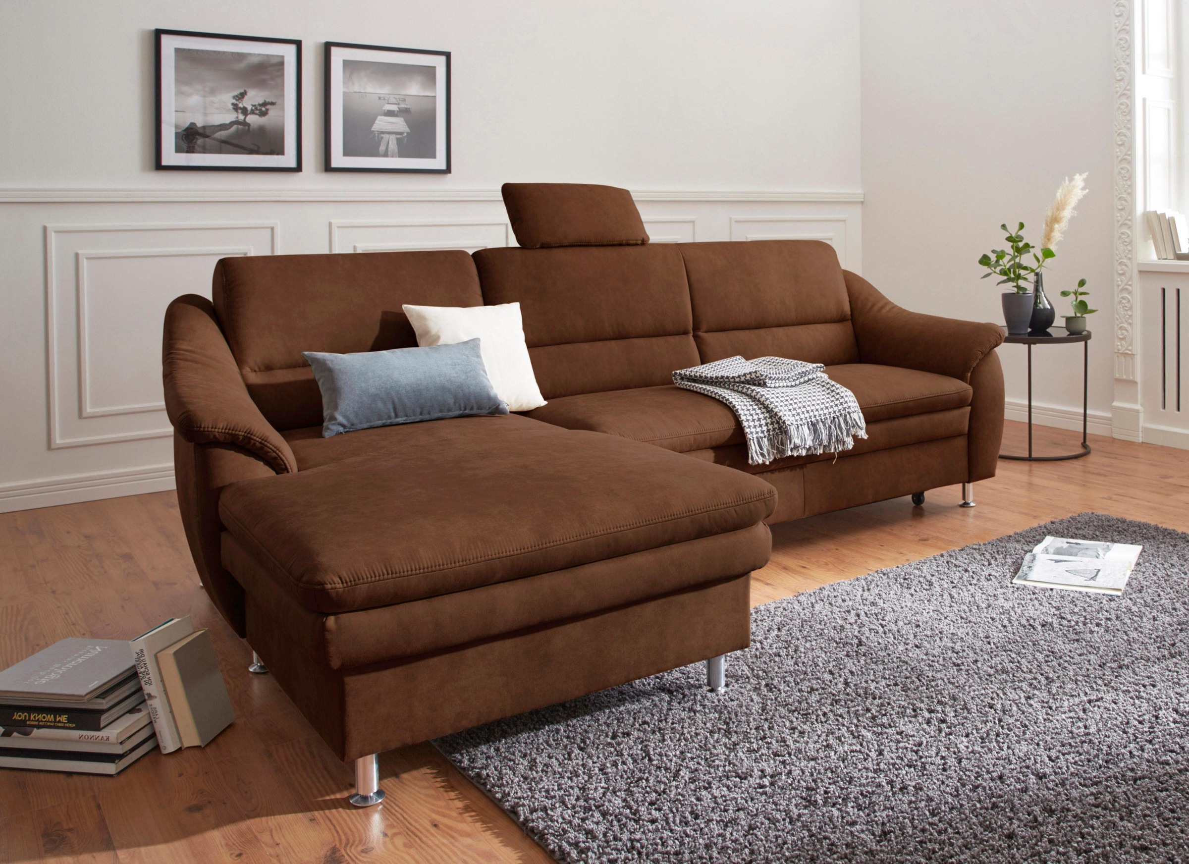 sit&more Ecksofa »Cardoso L-Form«, mit Federkern, wahlweise mit Bettfunktio günstig online kaufen