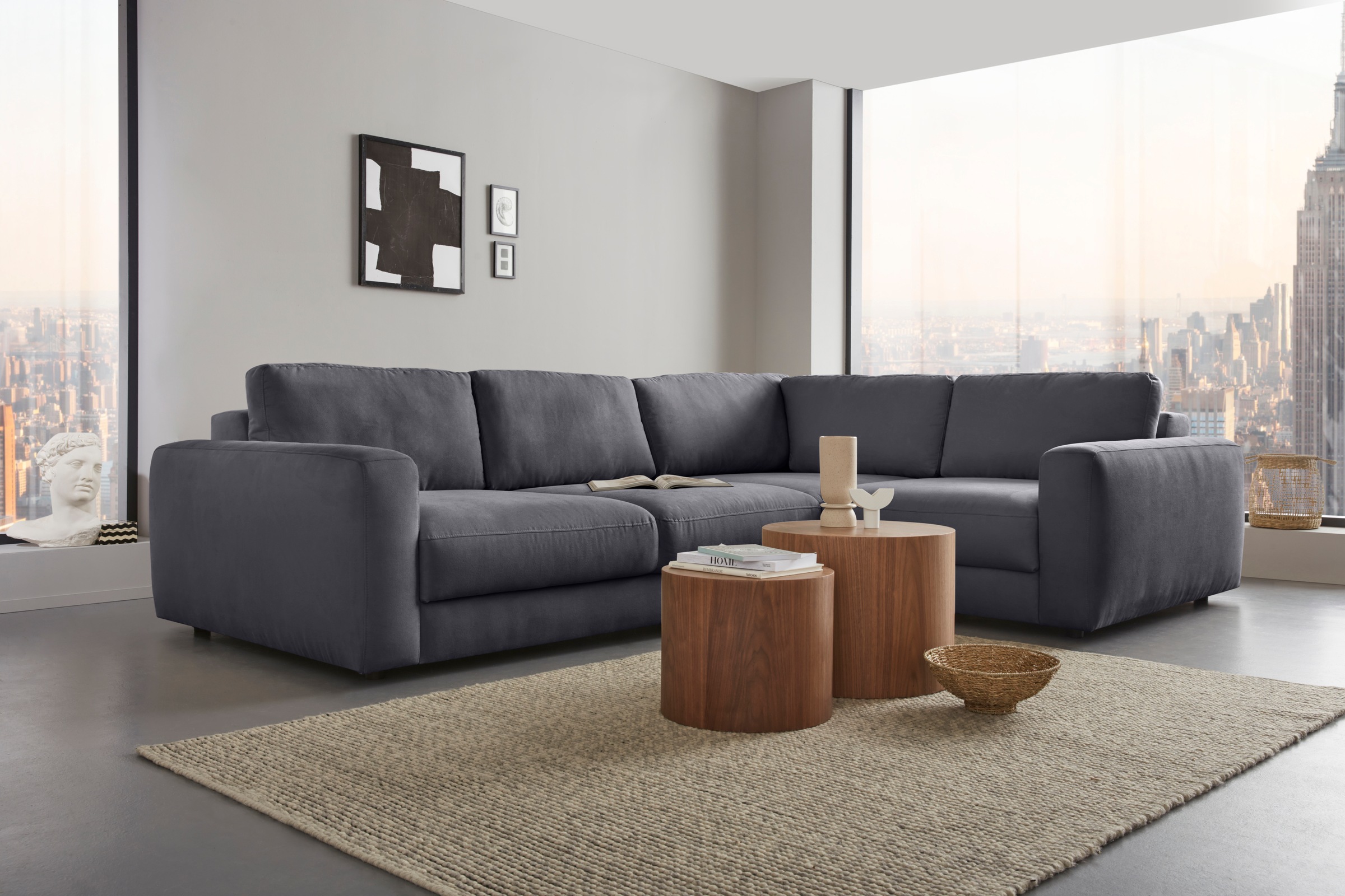 Home affaire Ecksofa »Bloomfield, Breite 304cm, Mega Polsterecke mit viel P günstig online kaufen