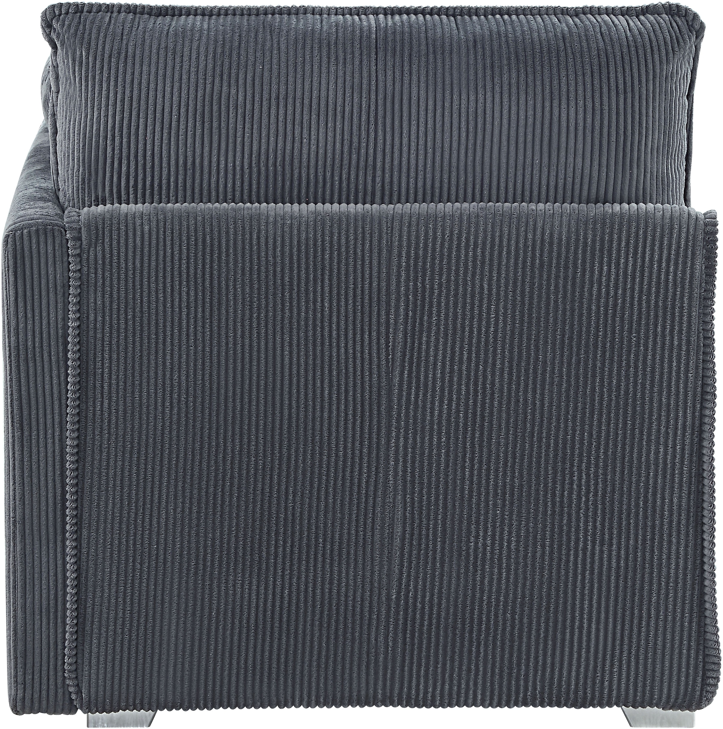 ATLANTIC home collection Wohnlandschaft, modularer 4-Sitzer mit 2 Hockern, weicher Cordbezug