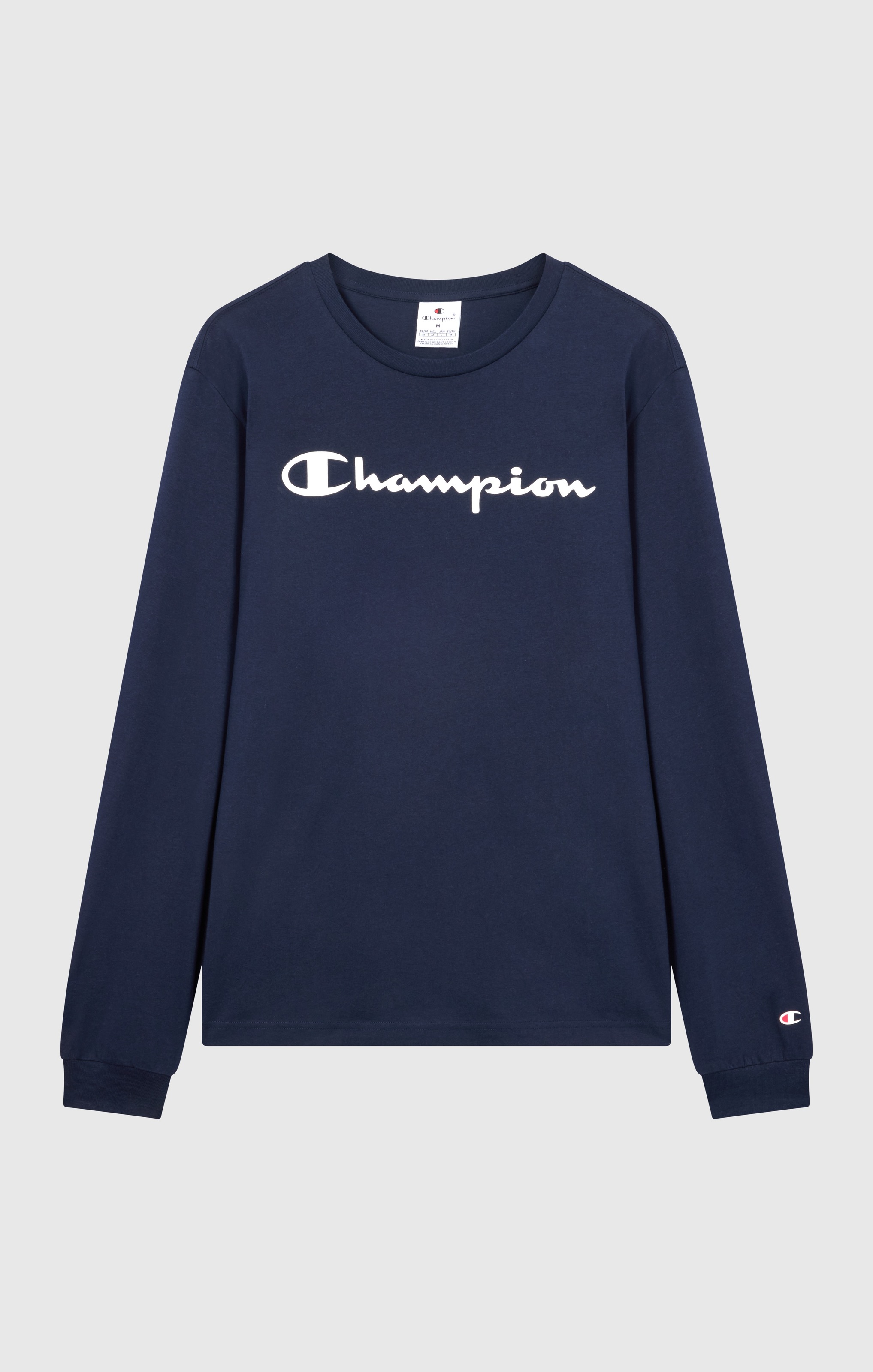 Champion T-Shirt »BASICS Long-Sleeve T-Shirt Large Logo« Langarm-Design, sportlicher Stil, aus Baumwolle
