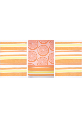 stuco Geschirrtuch »Summer Fruits Orange«, (Set, 3 tlg., 1x Geschirrtuch... kaufen
