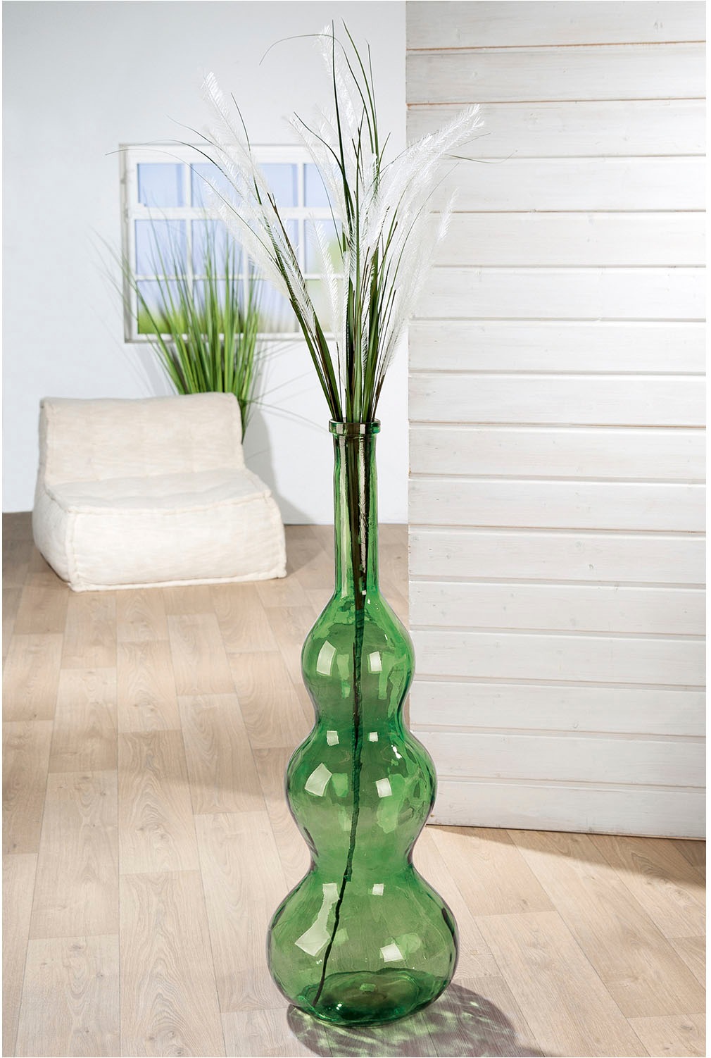 GILDE Bodenvase »Bodenvase bauchig "Balleros" grün«, (1 St.) günstig online kaufen