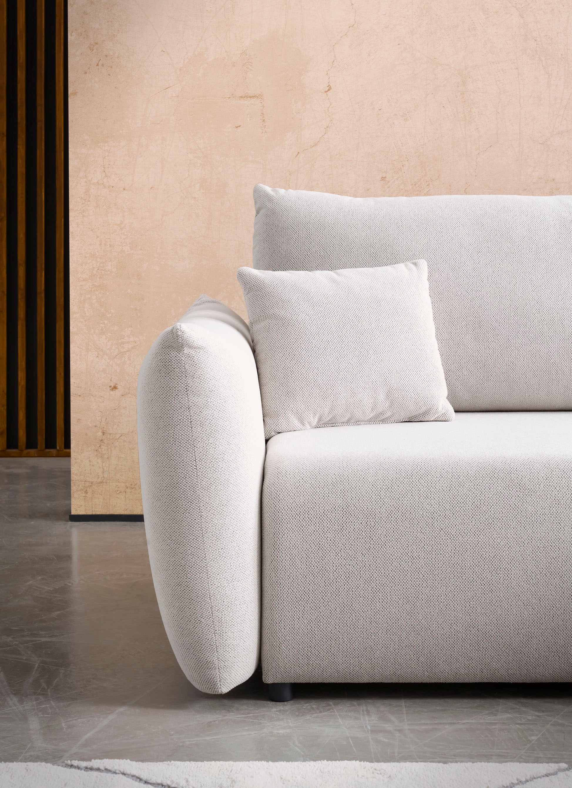 INOSIGN Ecksofa »MAVAS Schlafsofa mit Bettkasten, L-Form,«, ca.257/127cm (Liegefläche 212/145 cm), Cord, Chenille, Struktur