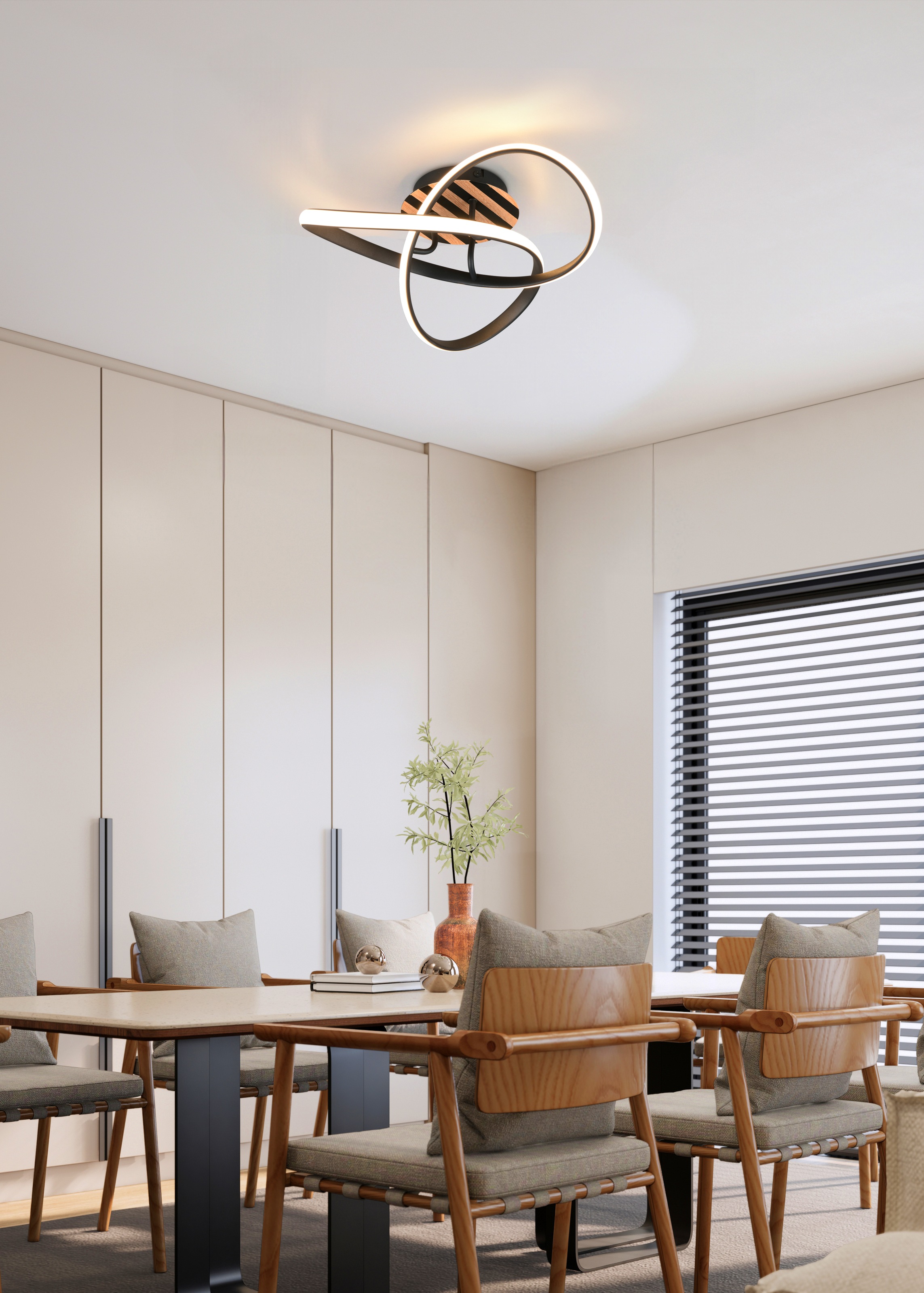 andas LED Deckenleuchte »Unnestad, Deckenlampe warmweiß 3000K 15W, Print Ho günstig online kaufen