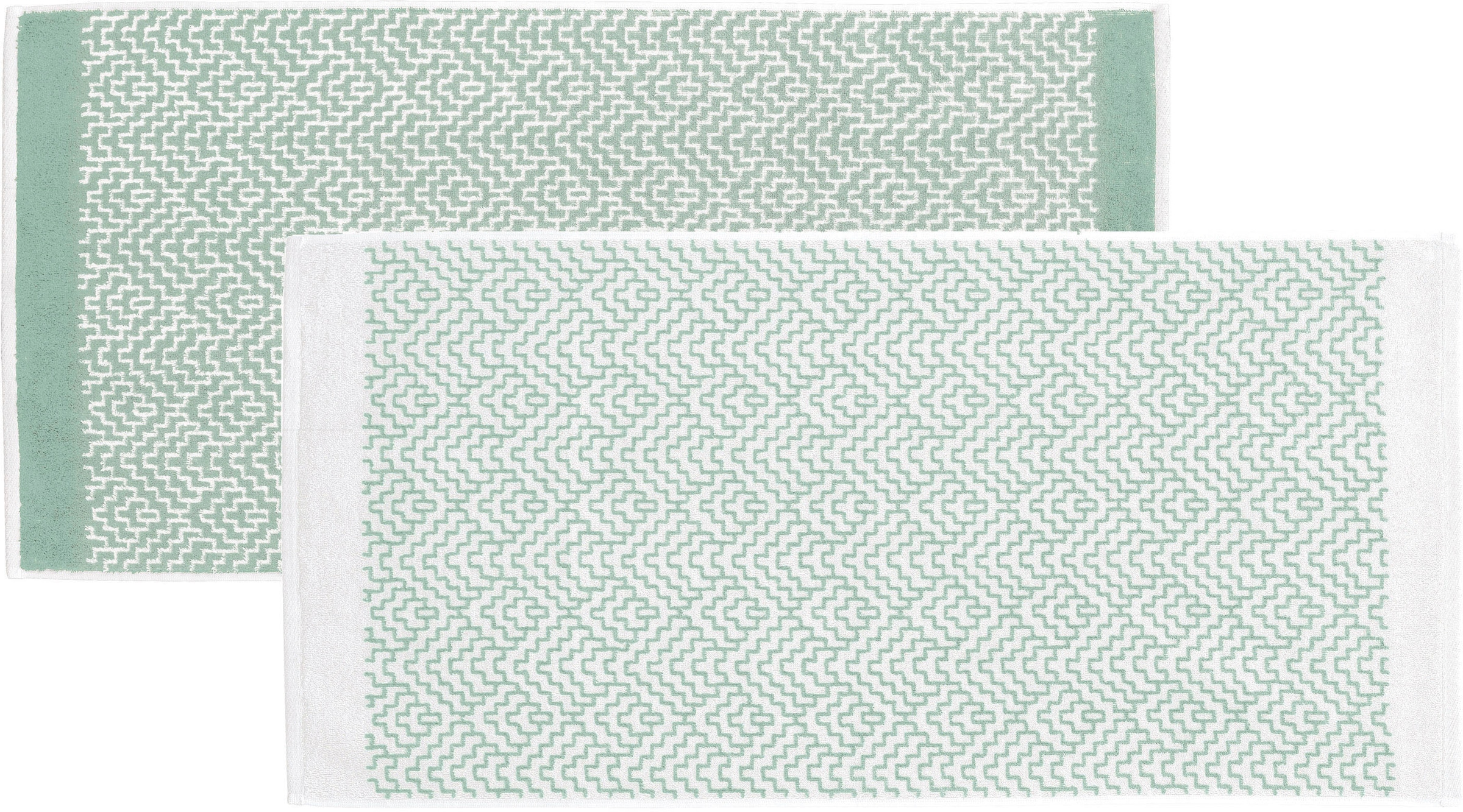 Kleine Wolke Duschtuch »Botany, Größe 70/140 cm«, (1 St., Badetuch 70 x 140 cm), modernes Rauten Design