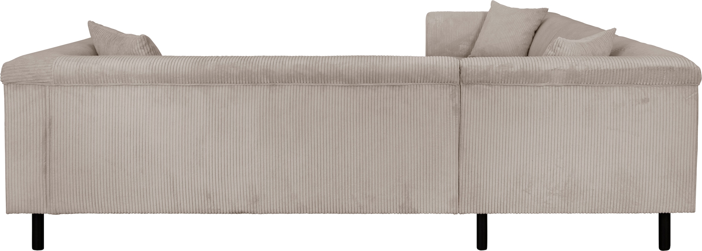INOSIGN Ecksofa »AGNIA L-Form  B/T/H: 244/244/71 cm«, incl. Zierkissen, gleichschenklig, auch in Cord