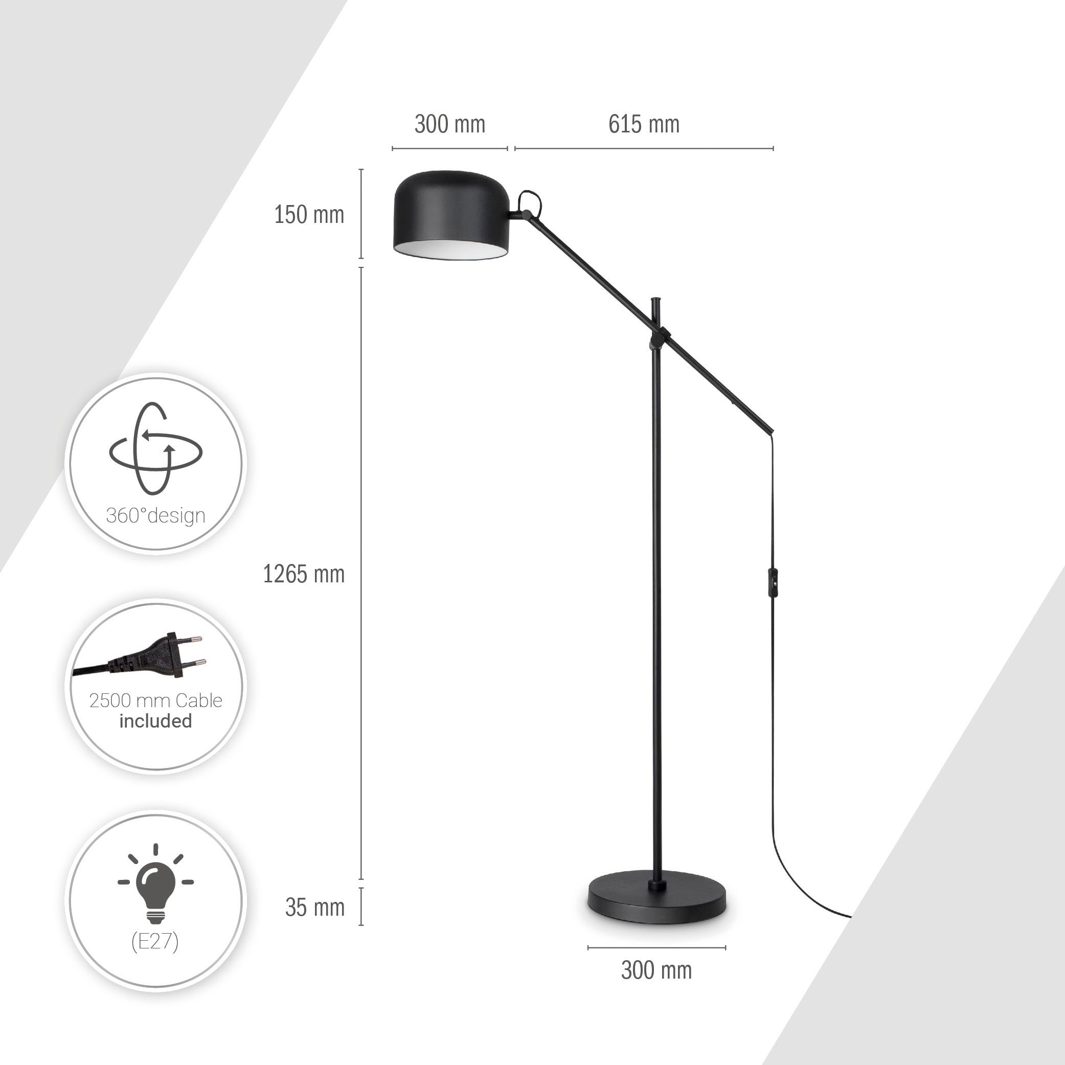 Paco Home Stehlampe »BOWL«, 1 flammig, Leuchtmittel E27 | ohne Leuchtmittel