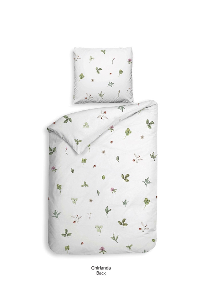 Heckett & Lane Bettwäsche »Ghirlanda« 2 tlg. 100% Baumwolle, hochwertiges Mako-Satin, Bettwäsche ab 135x200 cm.