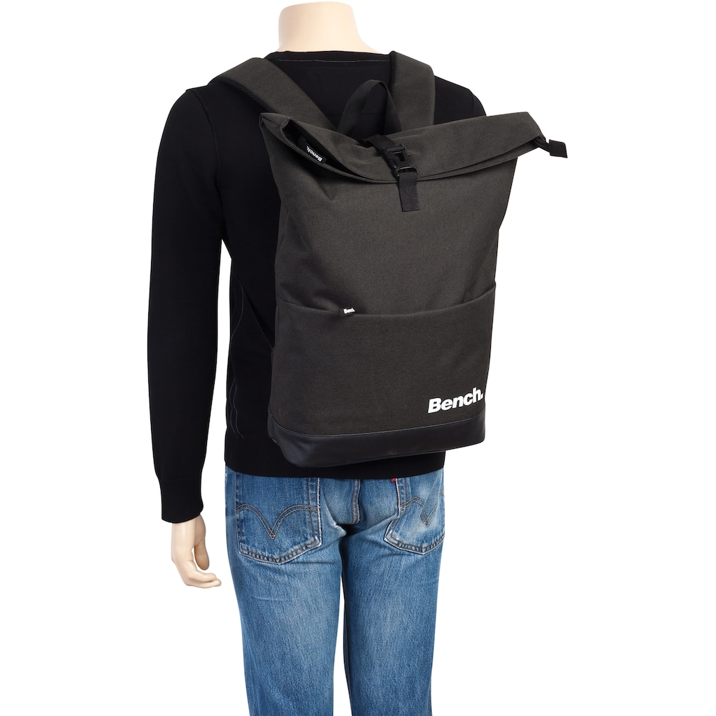 Bench. Laptoprucksack »Roll-Top, schwarz«