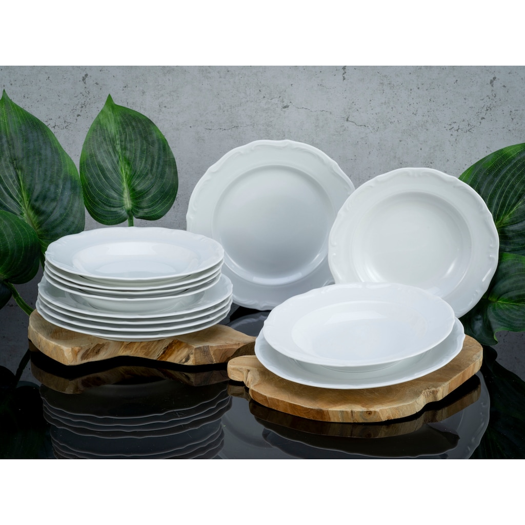 CreaTable Tafelservice »Geschirr-Set Maria Theresia«, (Set, 12 tlg., Teller Set für 6 Personen)