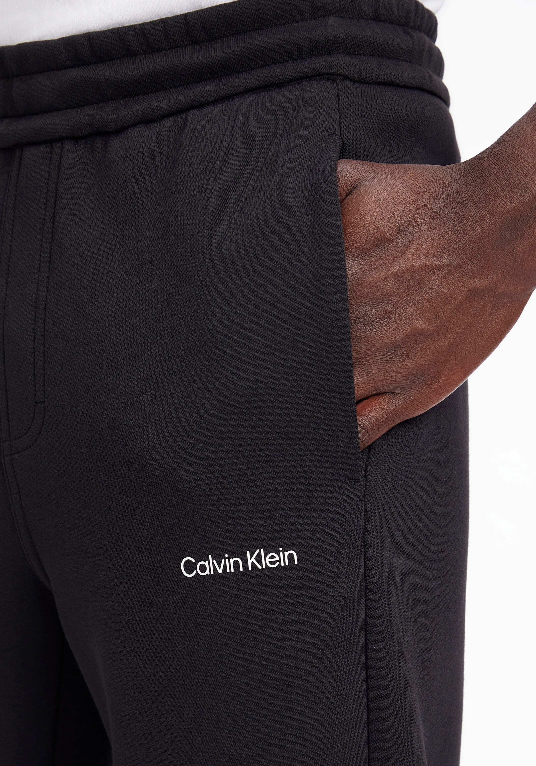 Calvin Klein Sweathose »MICRO LOGO JOGGER«, mit kontrastfarbenem Saum am Bein