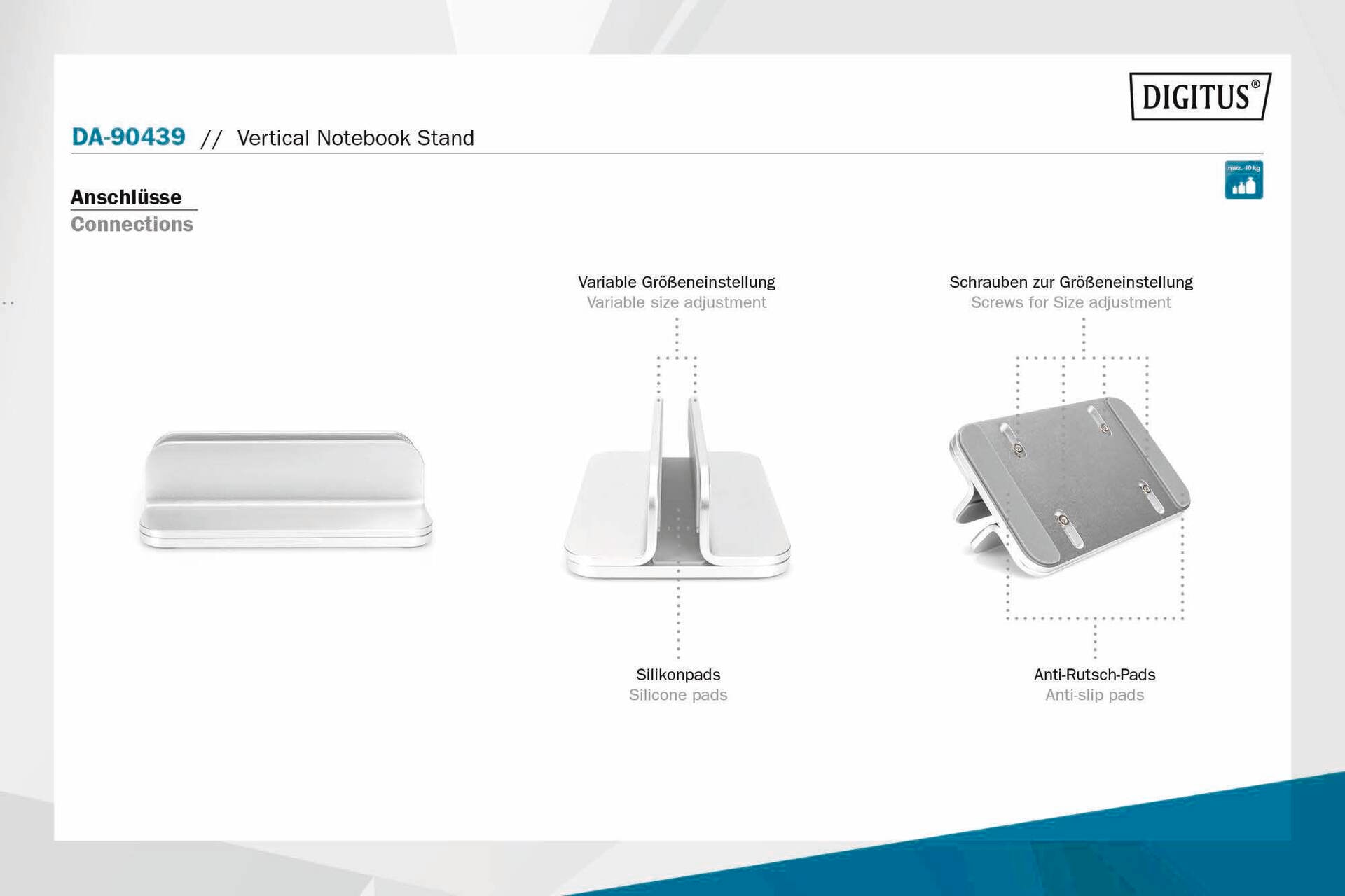 Digitus Laptop-Ständer »Vertikaler Notebook Ständer«