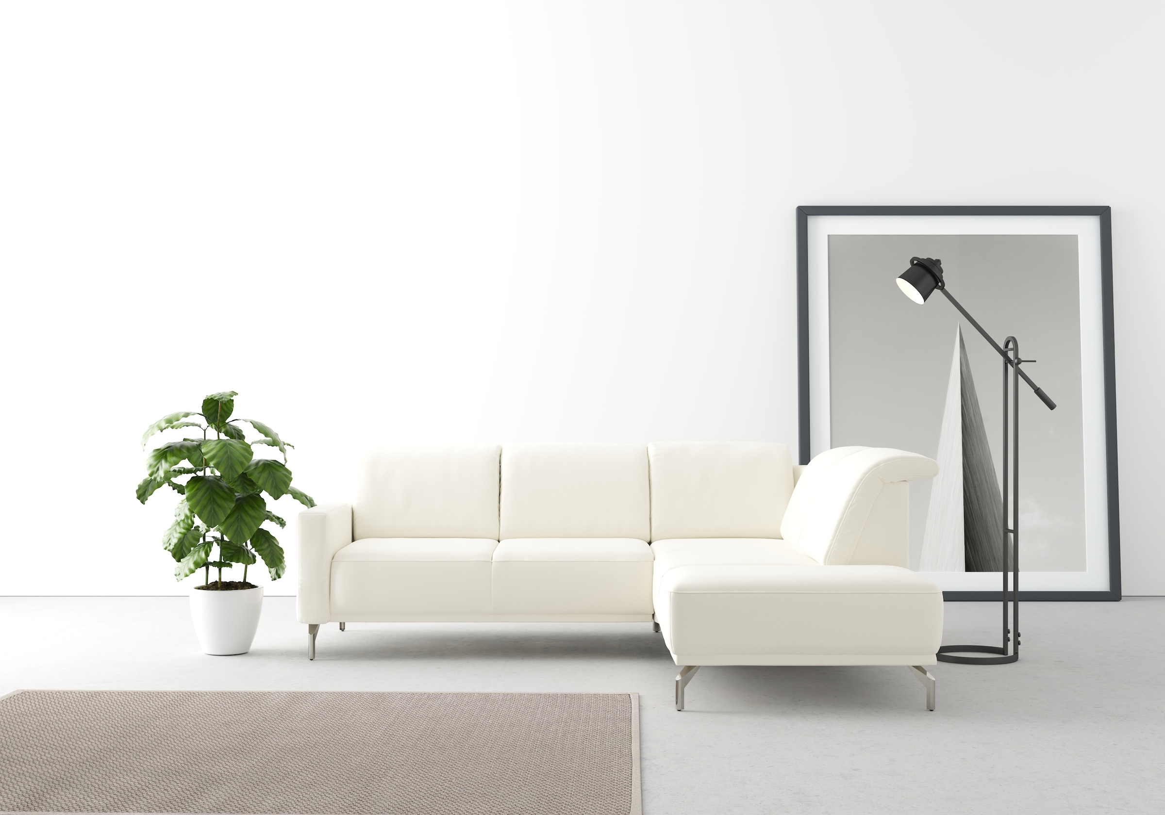 sit&more Ecksofa »Bailando L-Form«, wahlweise mit Kopfteilverstellung und Vorziehsitz, motorisch