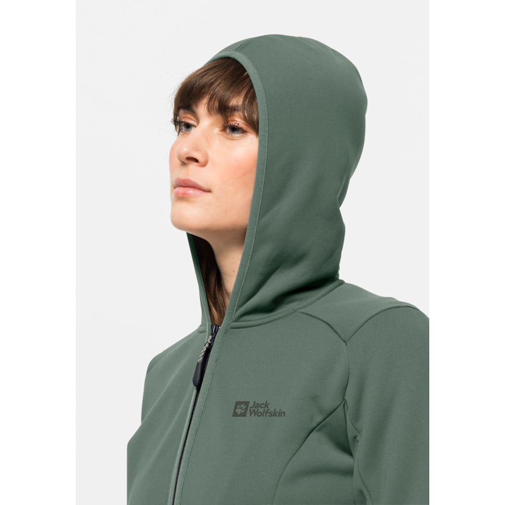 Jack Wolfskin Fleecejacke »BAISELBERG HOODED FZ W«, mit Kapuze