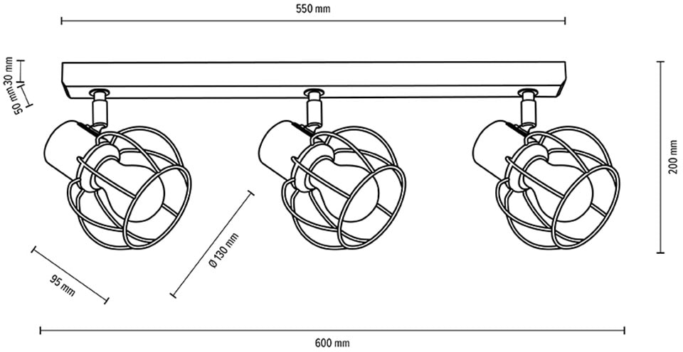 flammig-flammig, 3 LIGHTING aus Leuchte mit Deckenleuchte Metall BRITOP Dekorative Elementen online »Phiphi«, aus bestellen Eichenholz