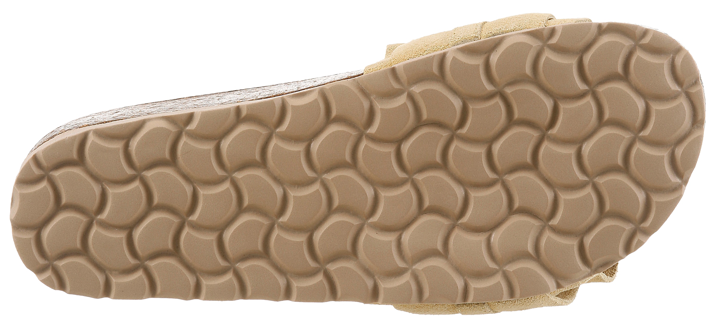 VERBENAS Pantolette »Rocio Roda«  Sommerschuh, Flat mit geschwungenen Laschenstoff