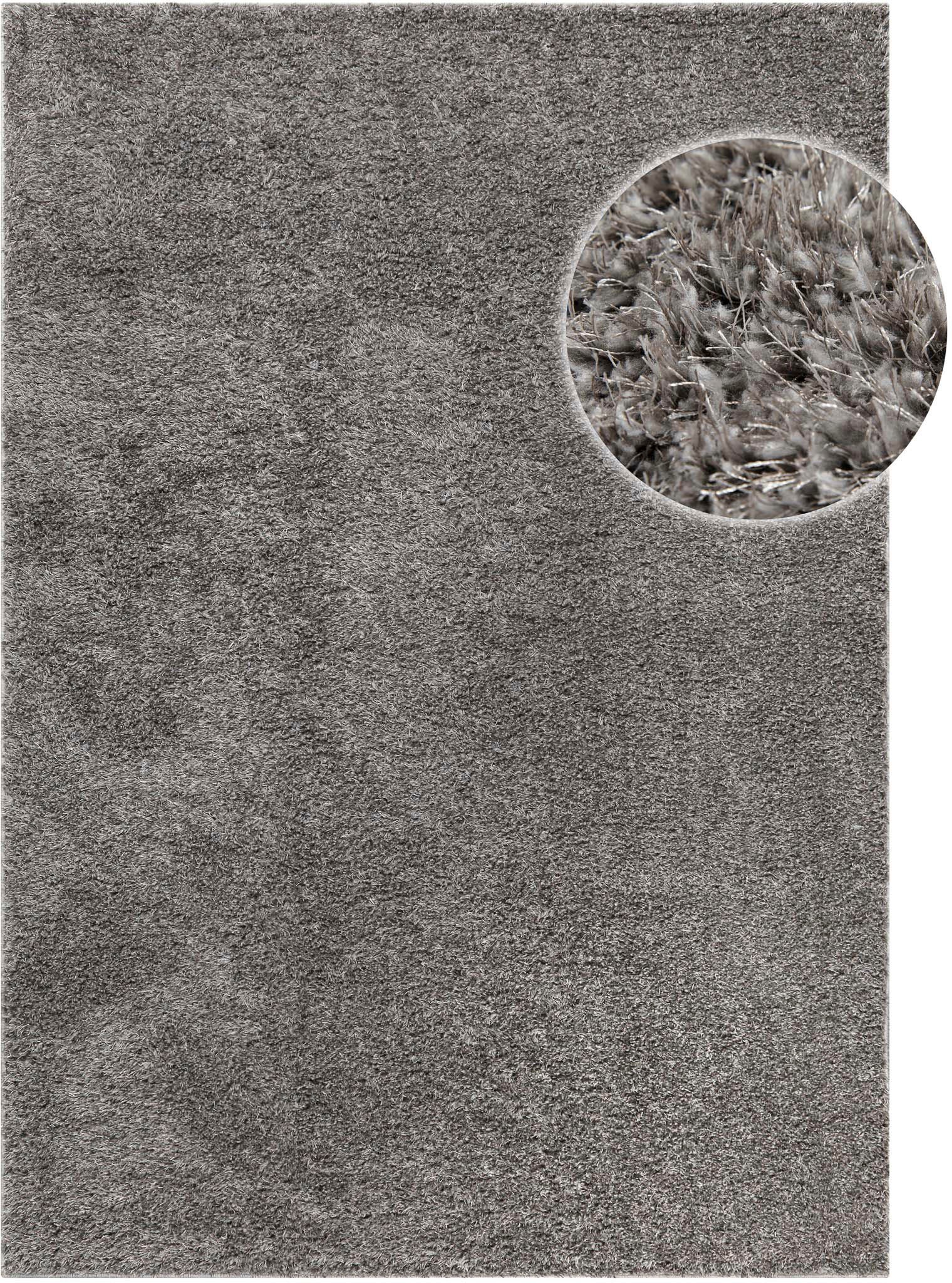 OTTO home Hochflor-Teppich »Nickolas«, rund, 30 mm Höhe, Langflor, Shaggy, günstig online kaufen